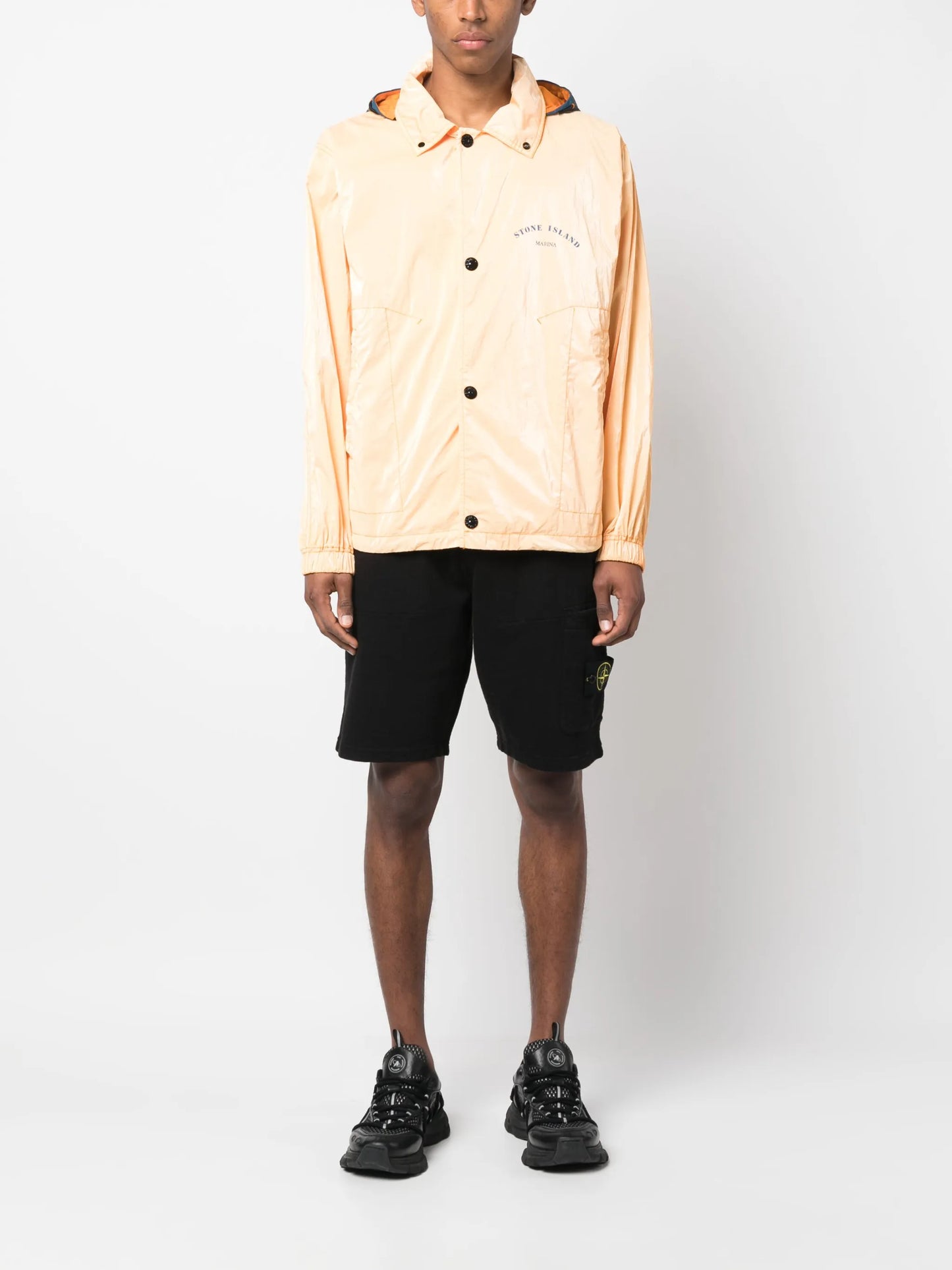 Marina logo-print hooded jacket