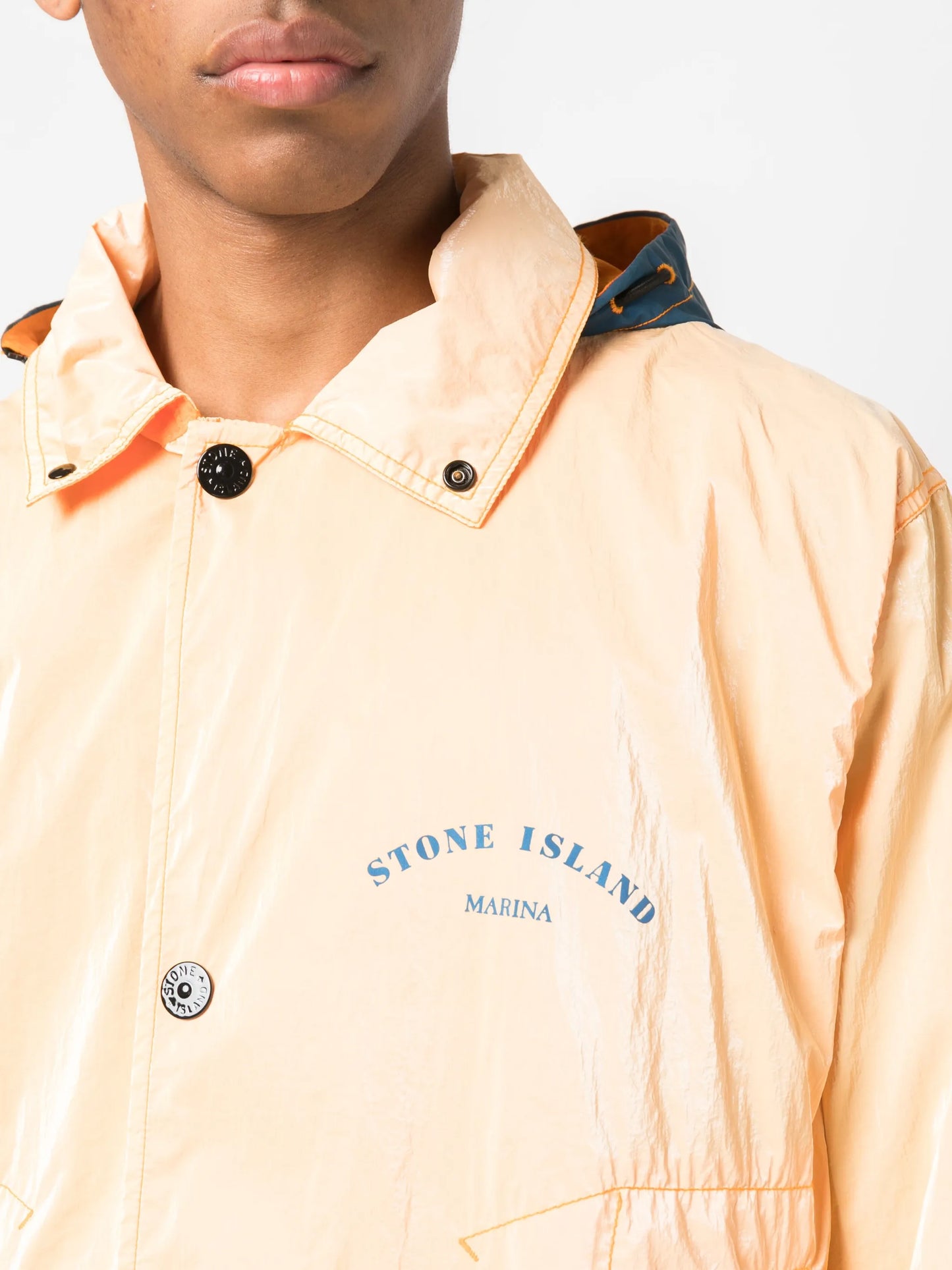 Marina logo-print hooded jacket