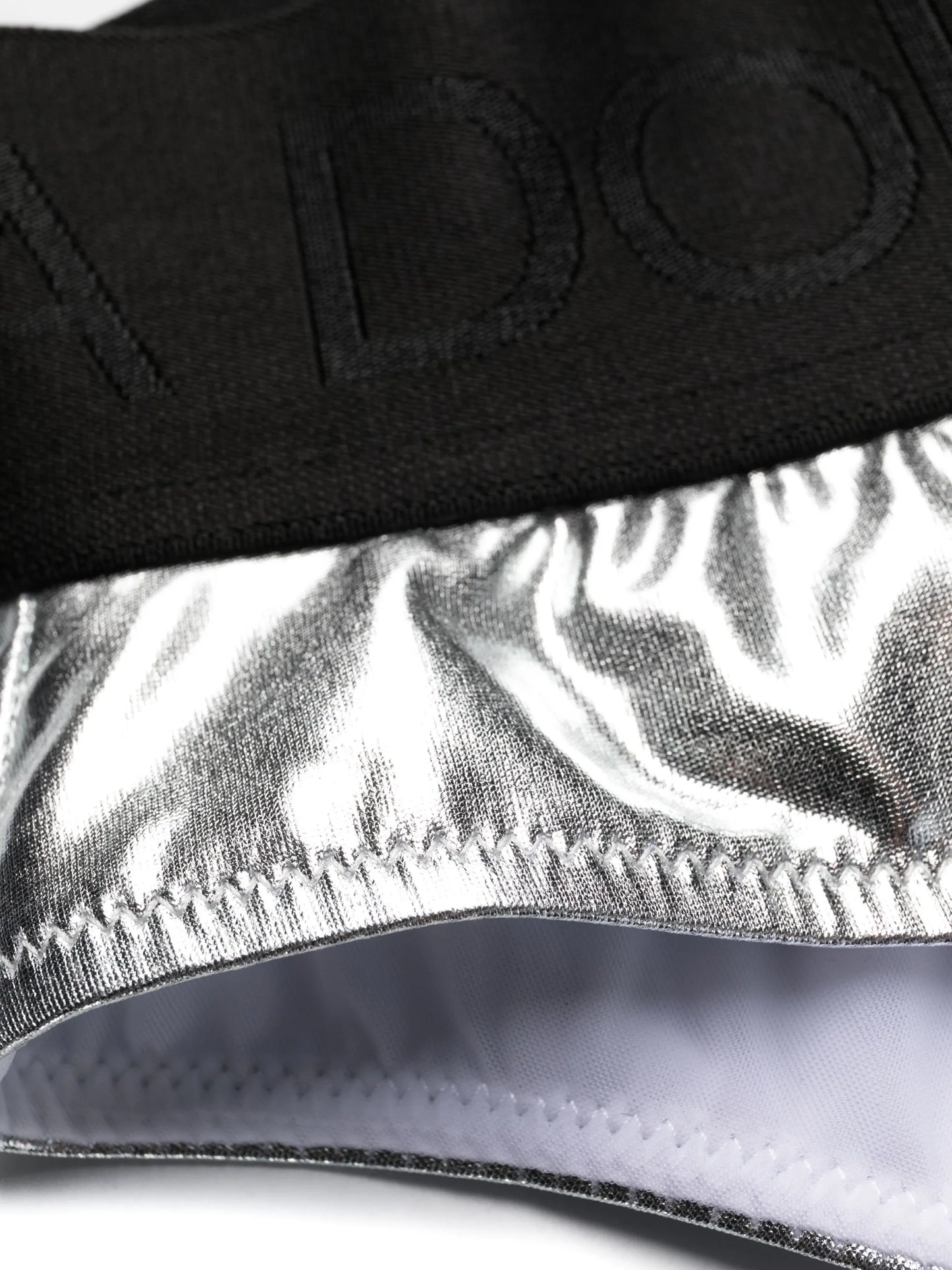 metallic-effect bikini