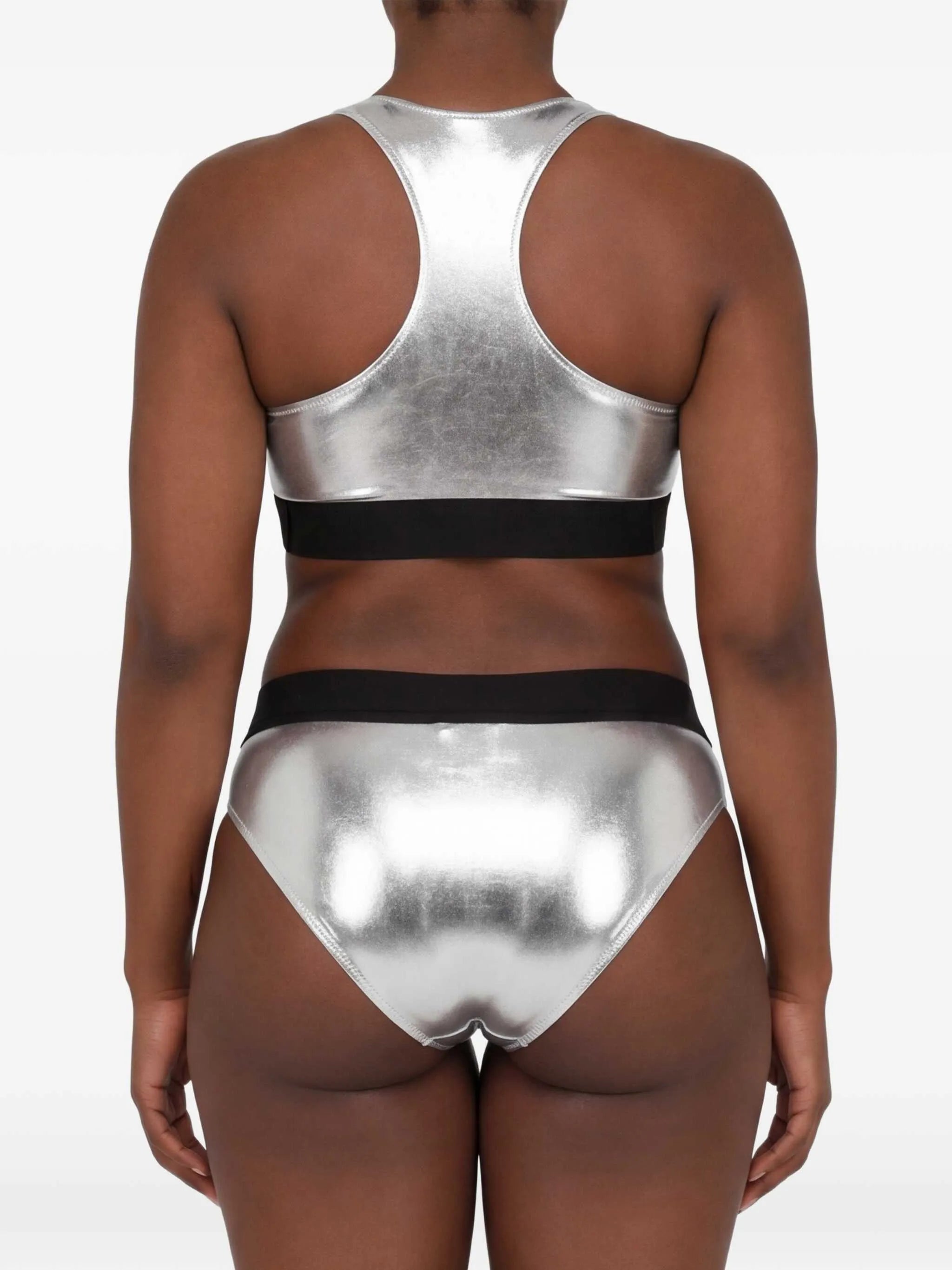 metallic-effect bikini