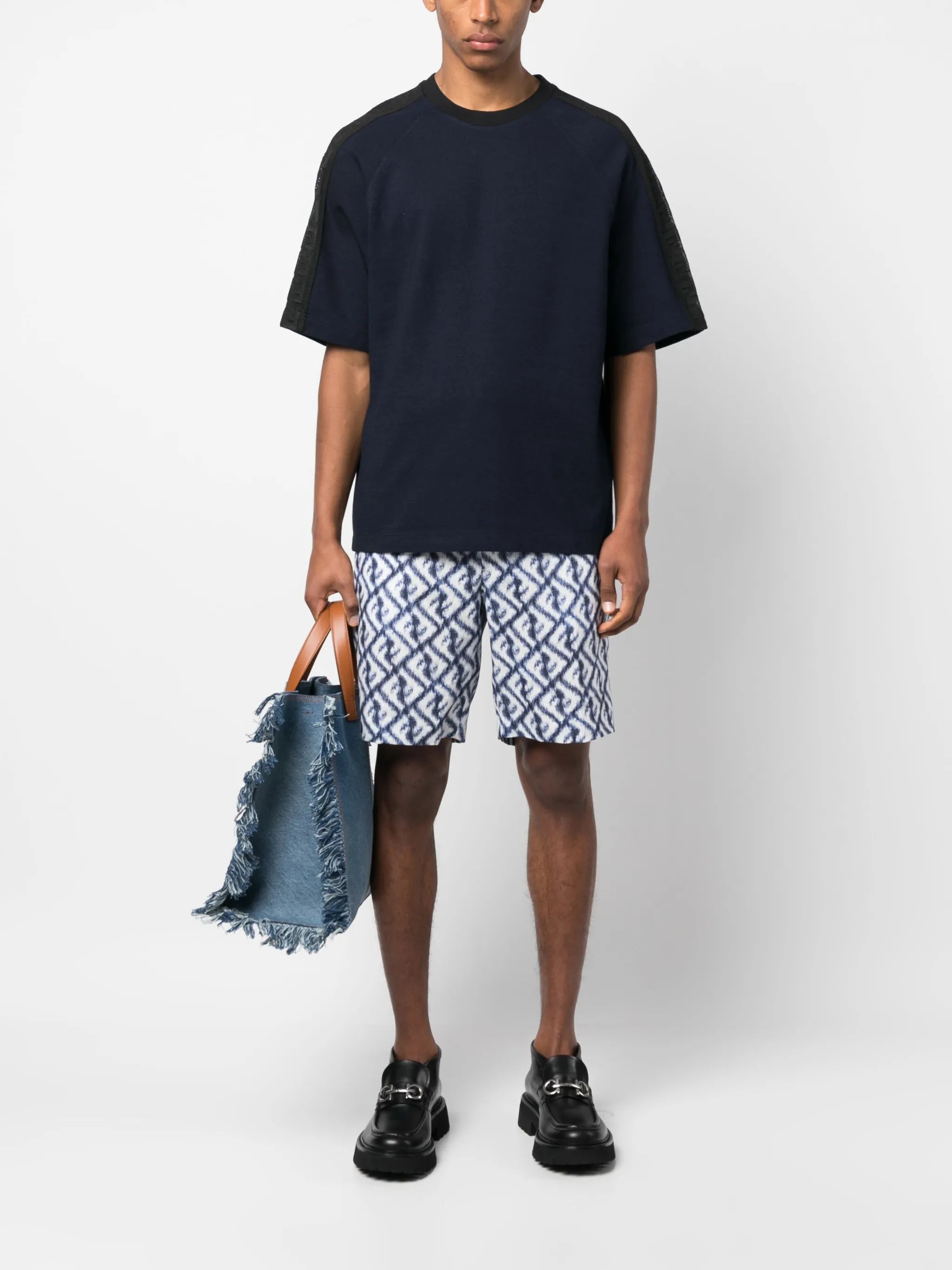 oversized monogram-band T-shirt