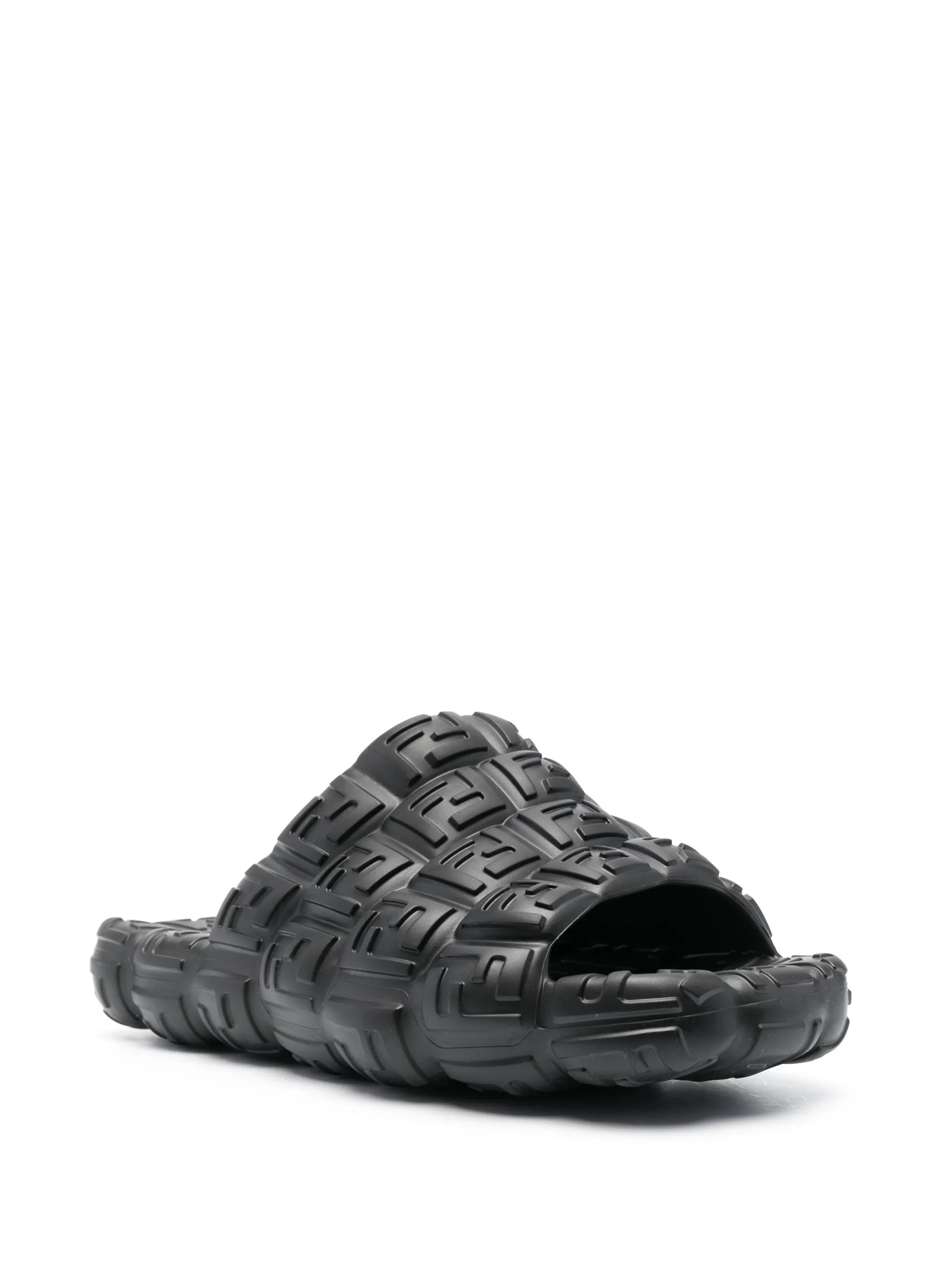 debossed-logo slip-on slides
