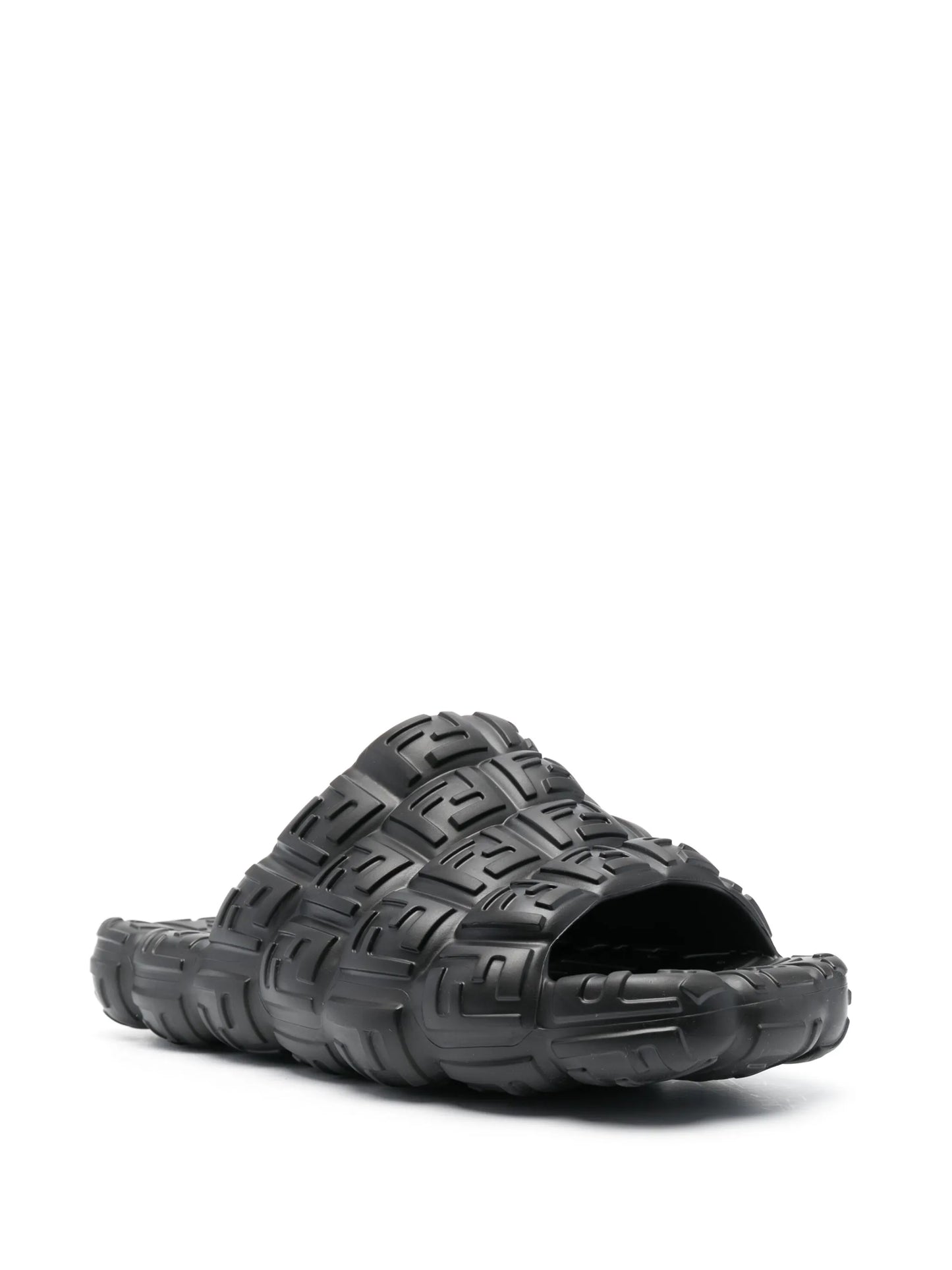 debossed-logo slip-on slides