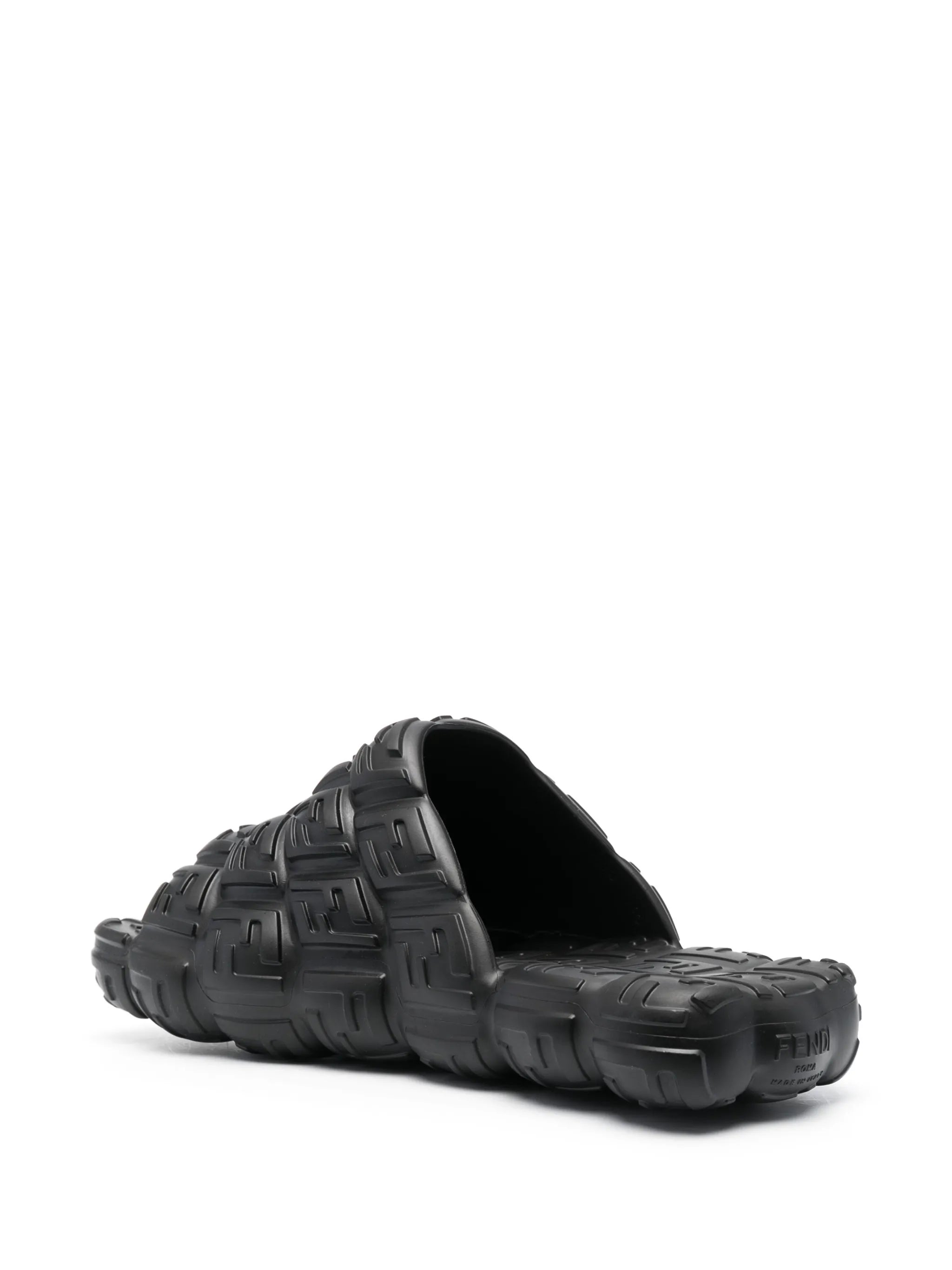debossed-logo slip-on slides