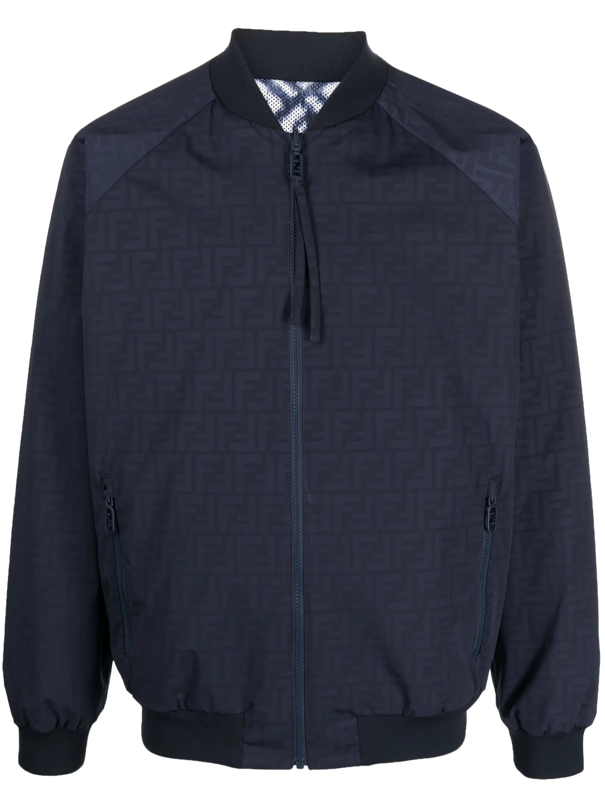 reversible monogram-print bomber jacket