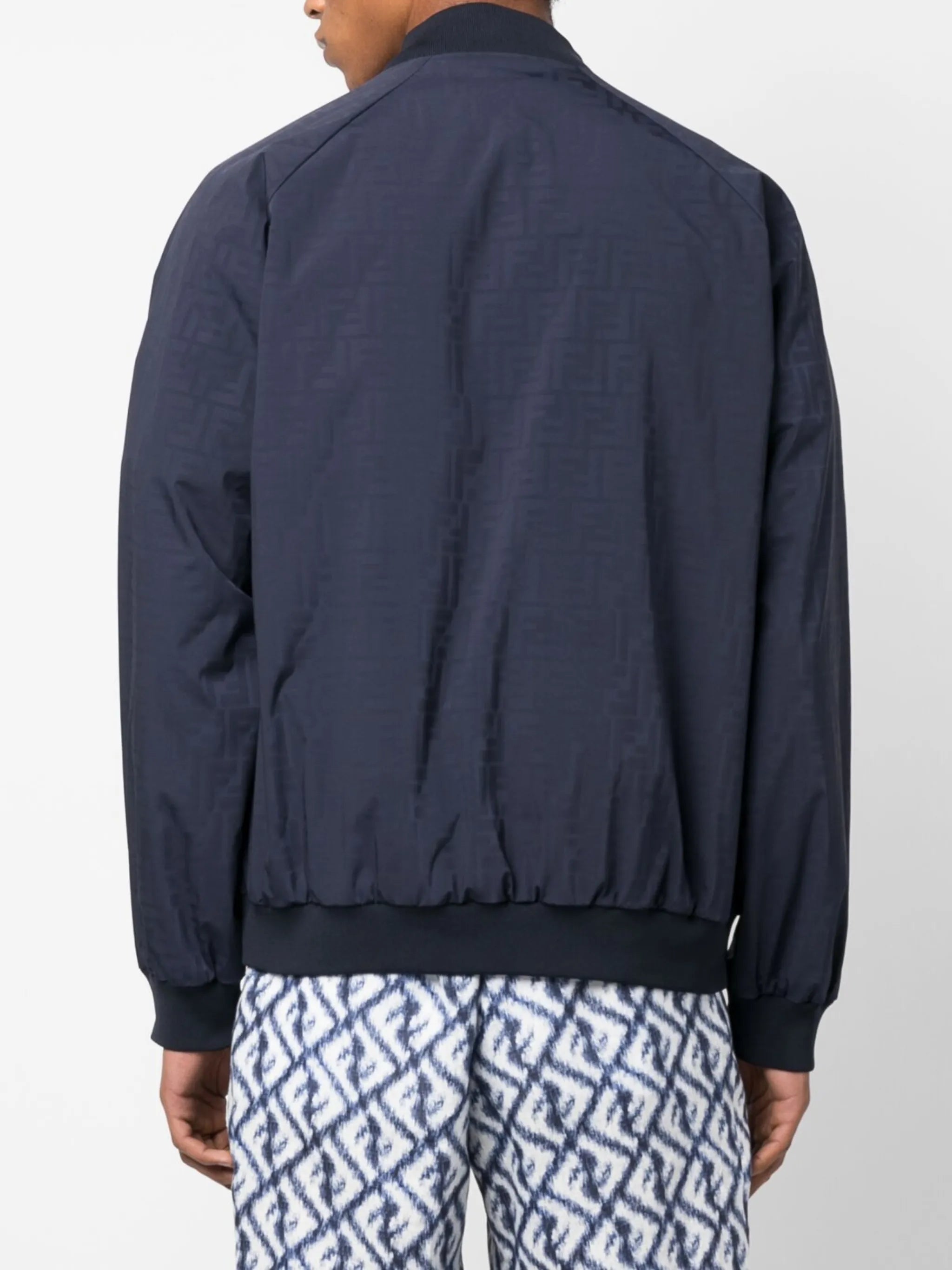 reversible monogram-print bomber jacket