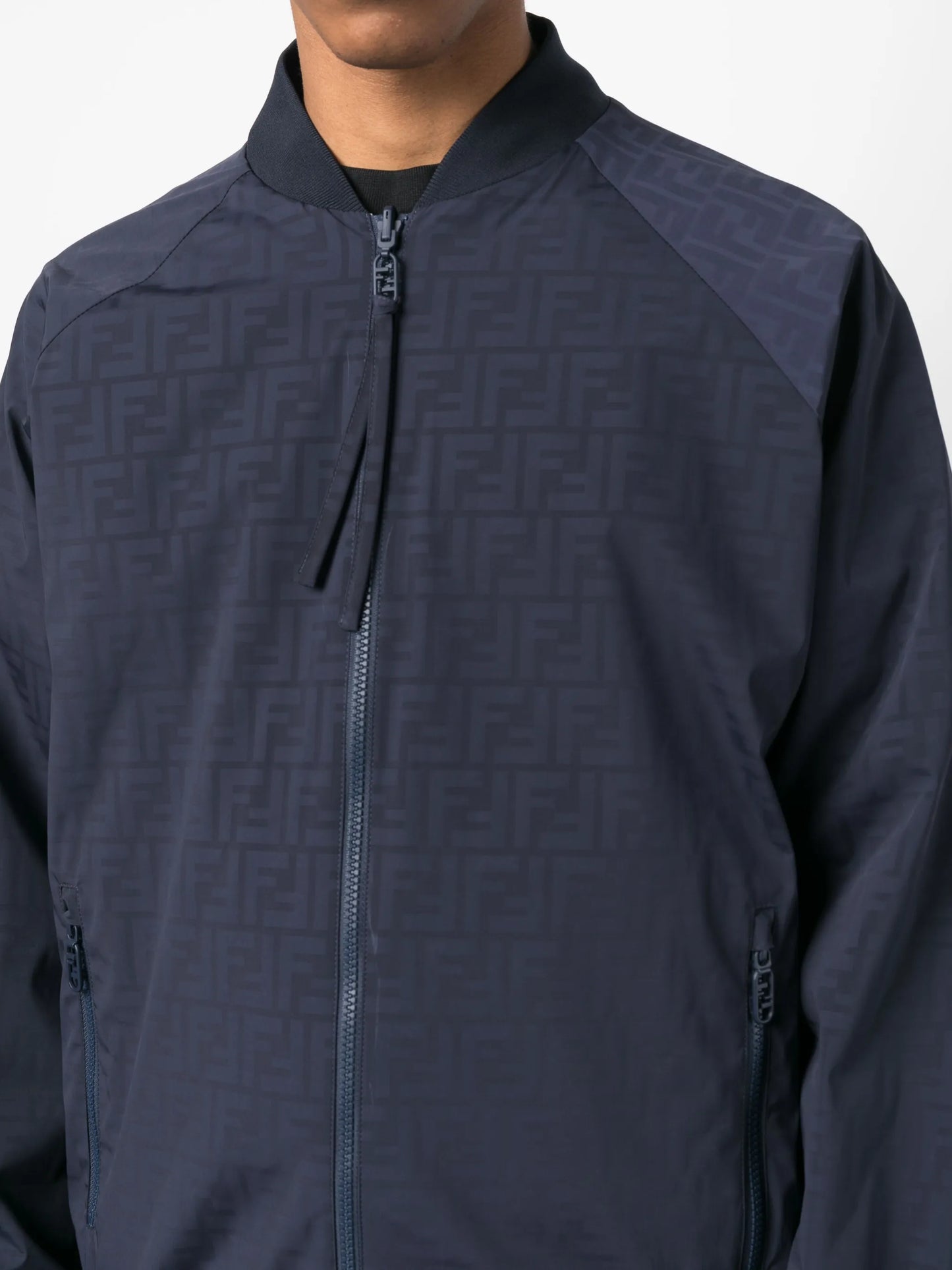 reversible monogram-print bomber jacket