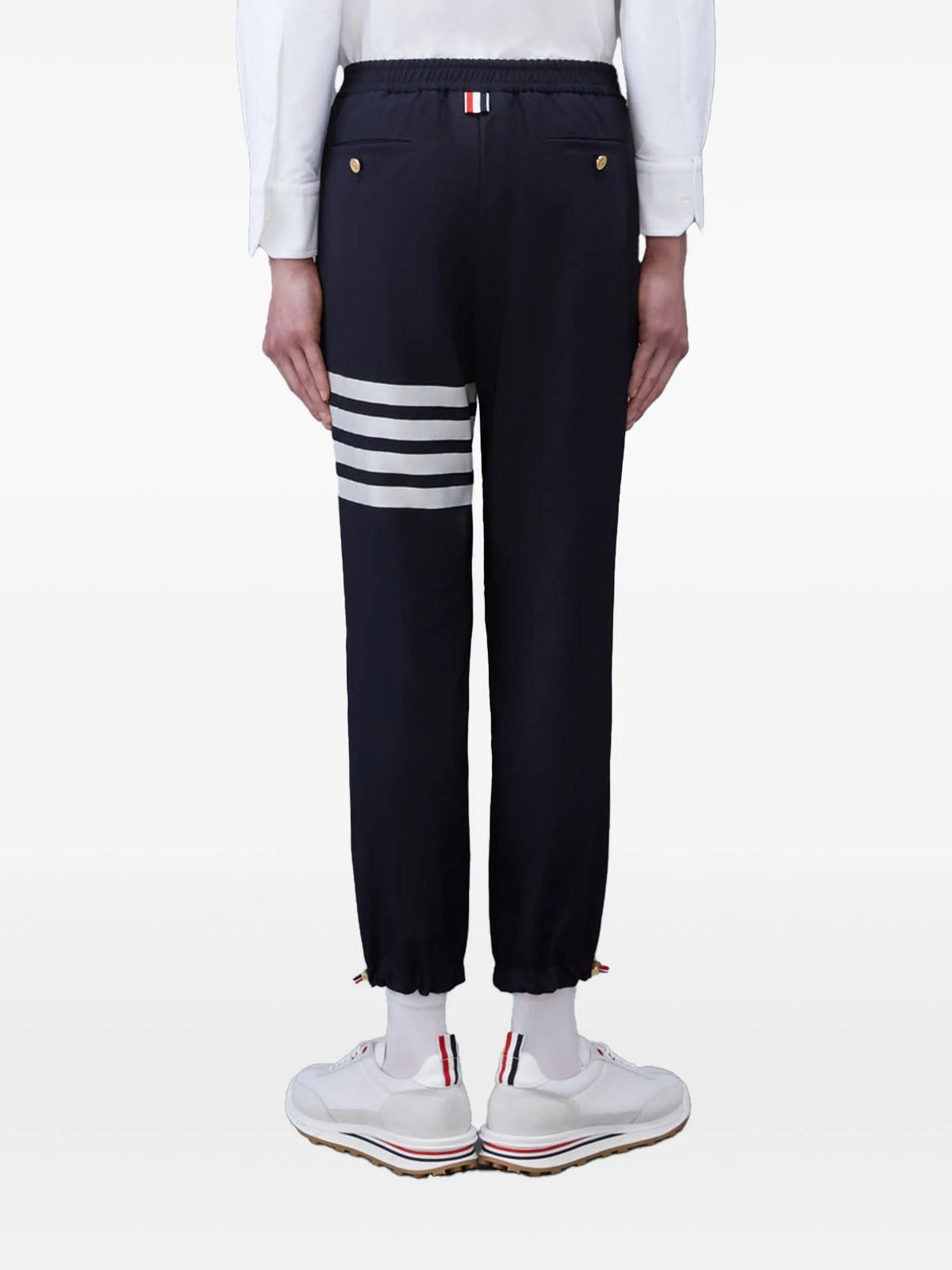 plain weave 4-Bar track trousers