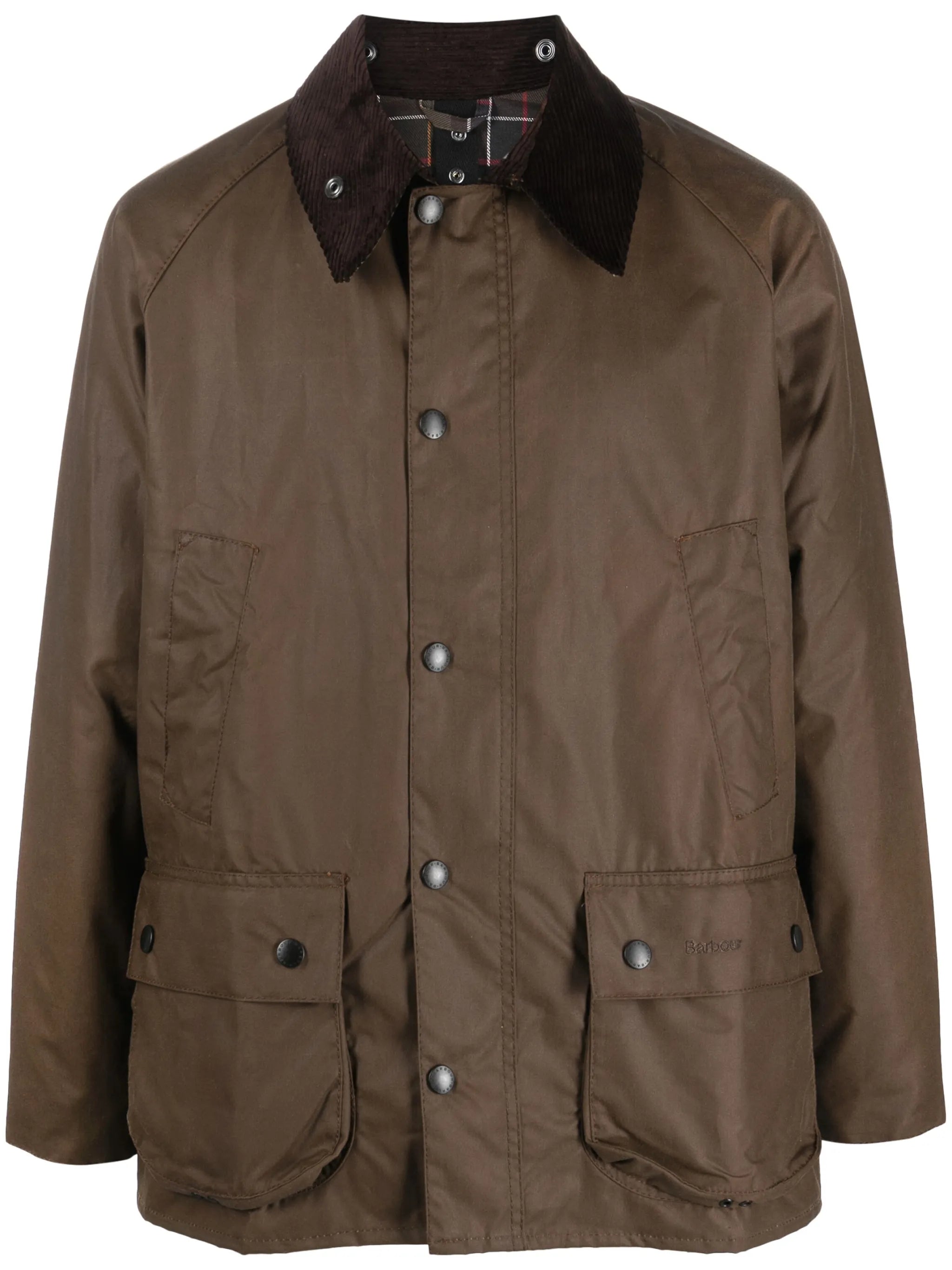Bedale logo-embroidered wax jacket