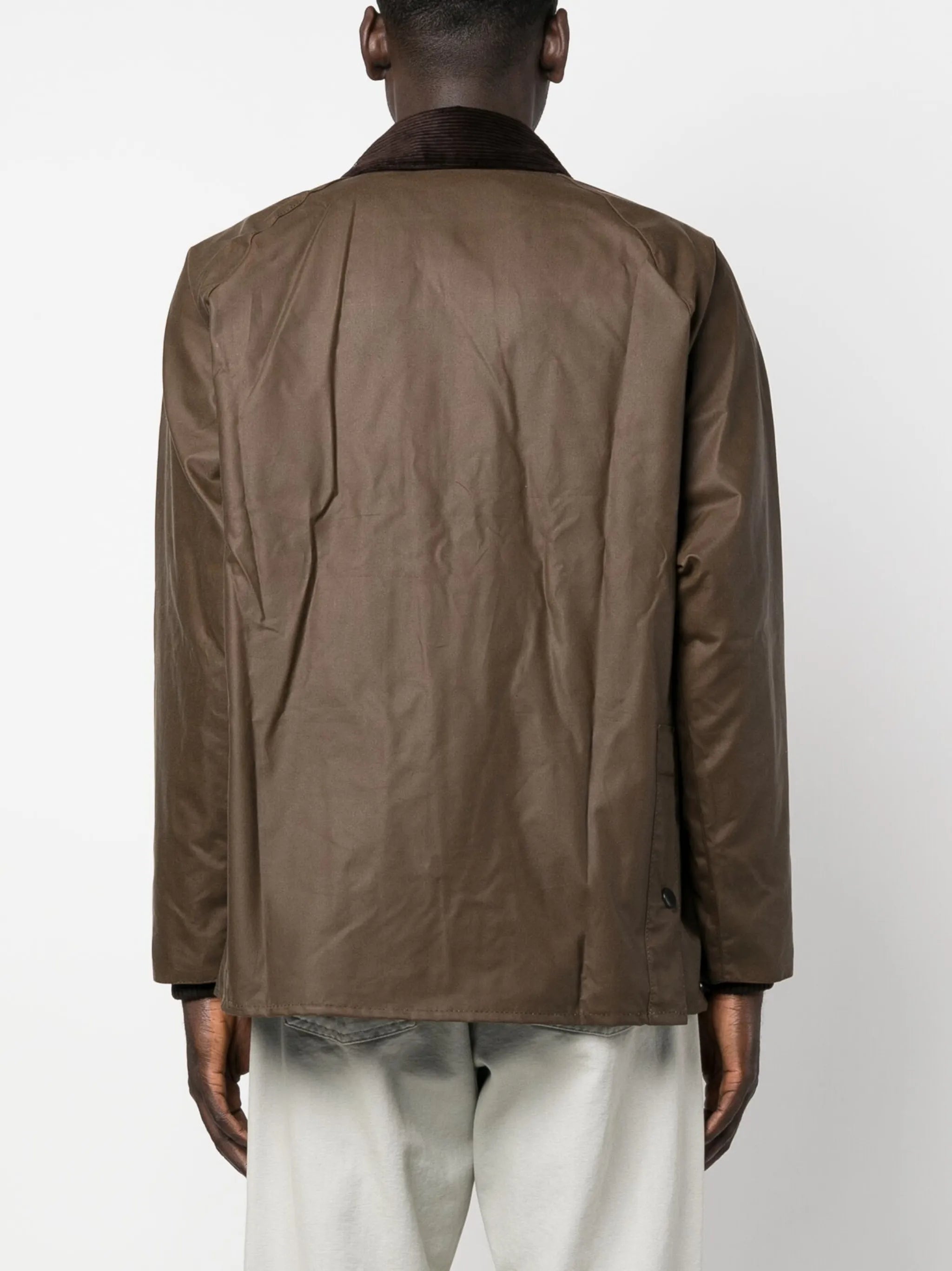 Bedale logo-embroidered wax jacket