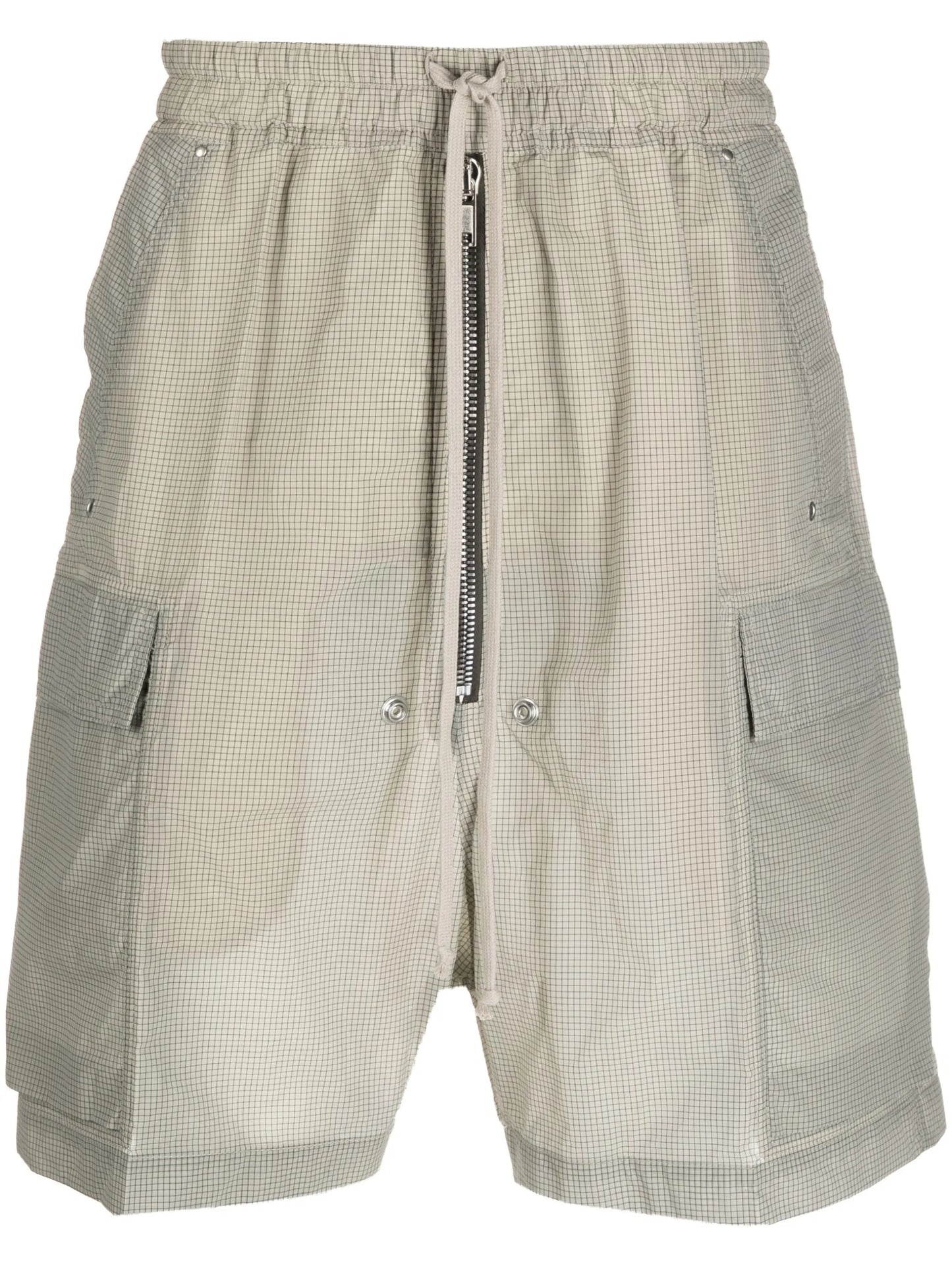 check-print drawstring shorts