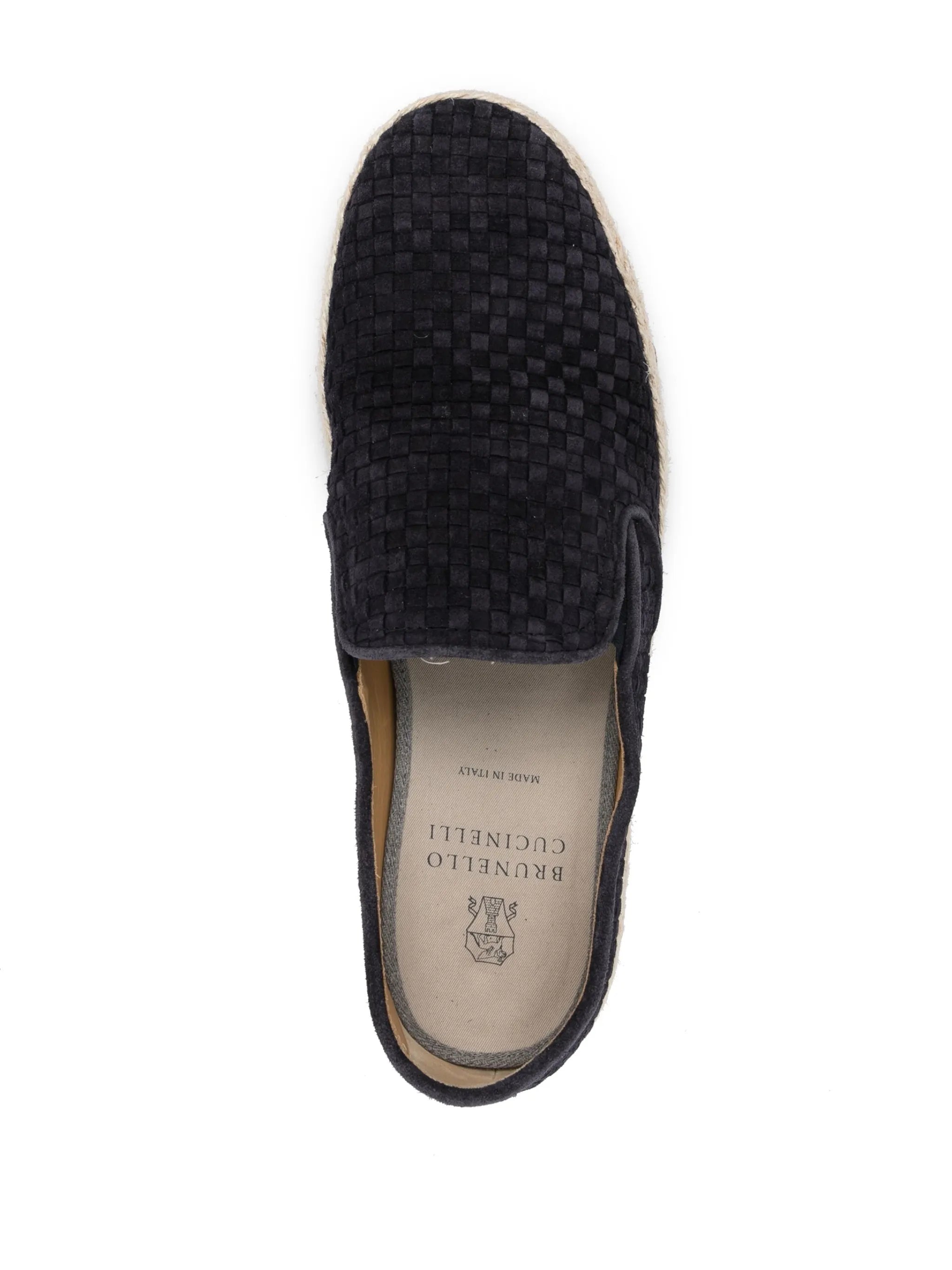 round-toe leather espadrilles