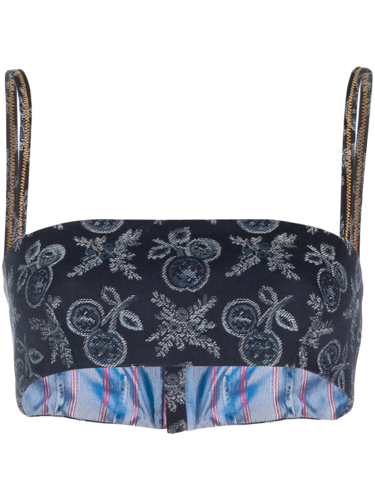 patterned-jacquard bralette