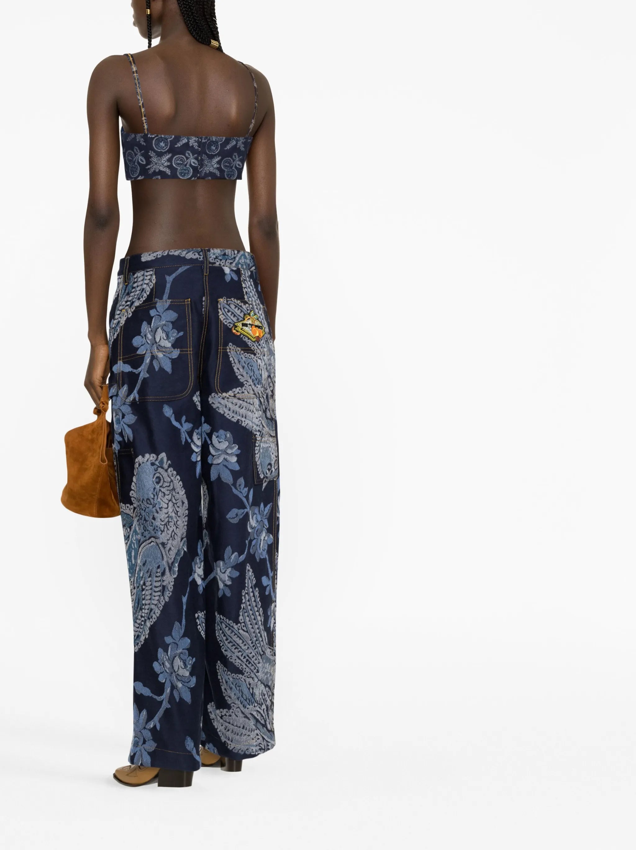 patterned-jacquard bralette