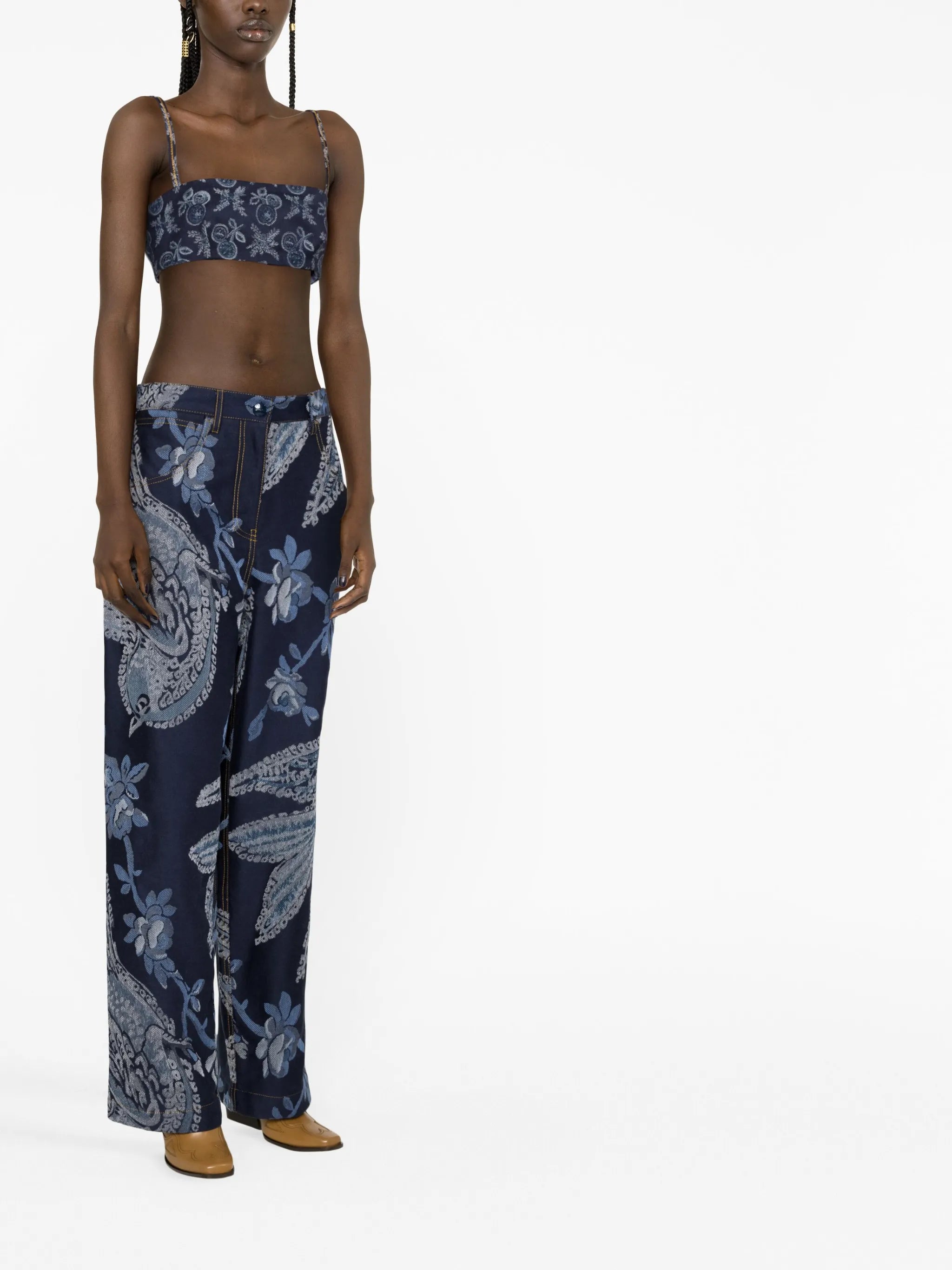 patterned-jacquard bralette