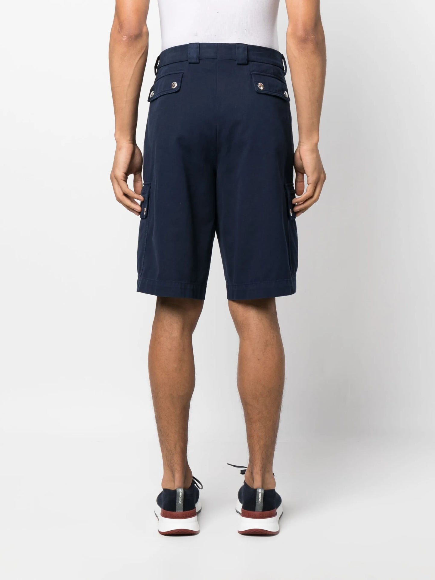 straight-leg cotton bermuda shorts