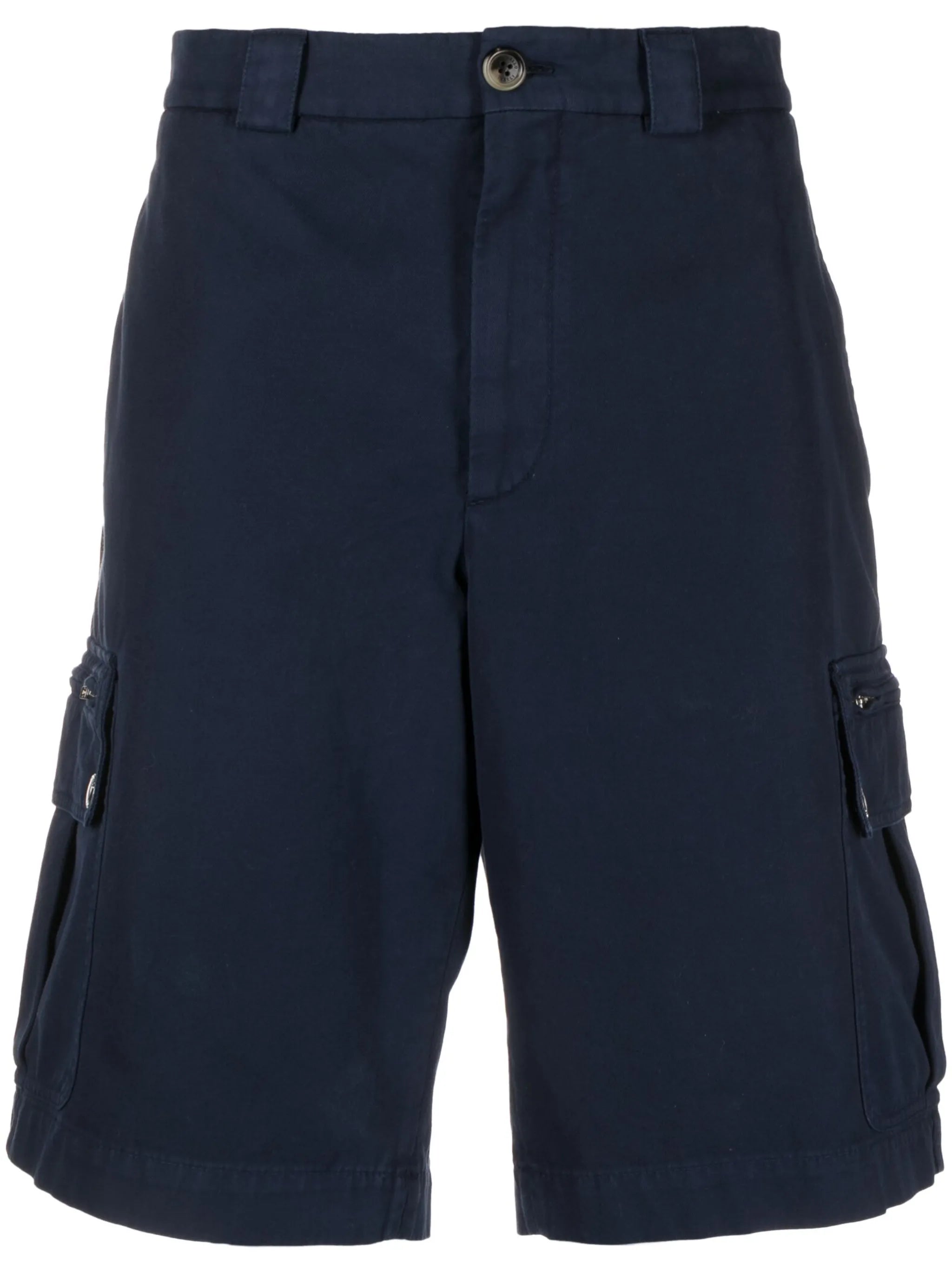 straight-leg cotton bermuda shorts