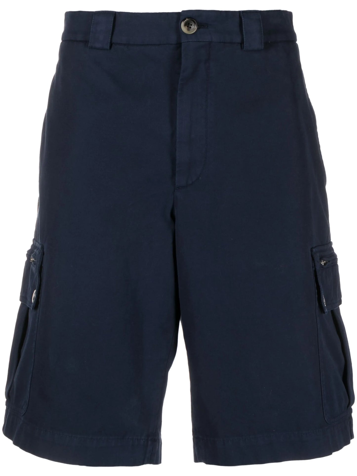straight-leg cotton bermuda shorts