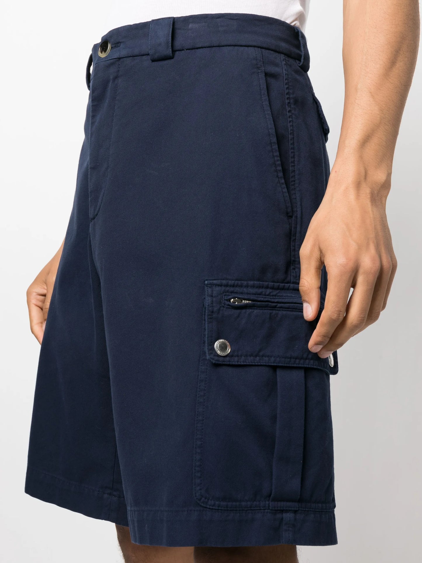 straight-leg cotton bermuda shorts