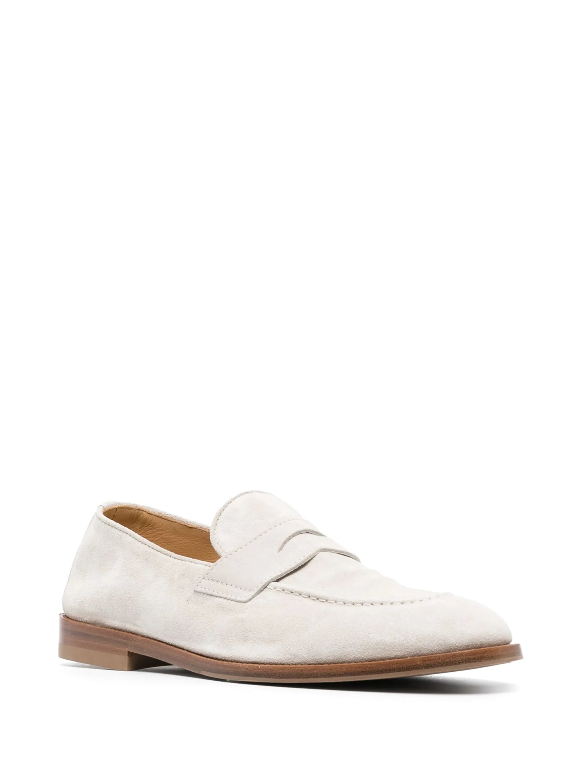 suede penny-slot loafers