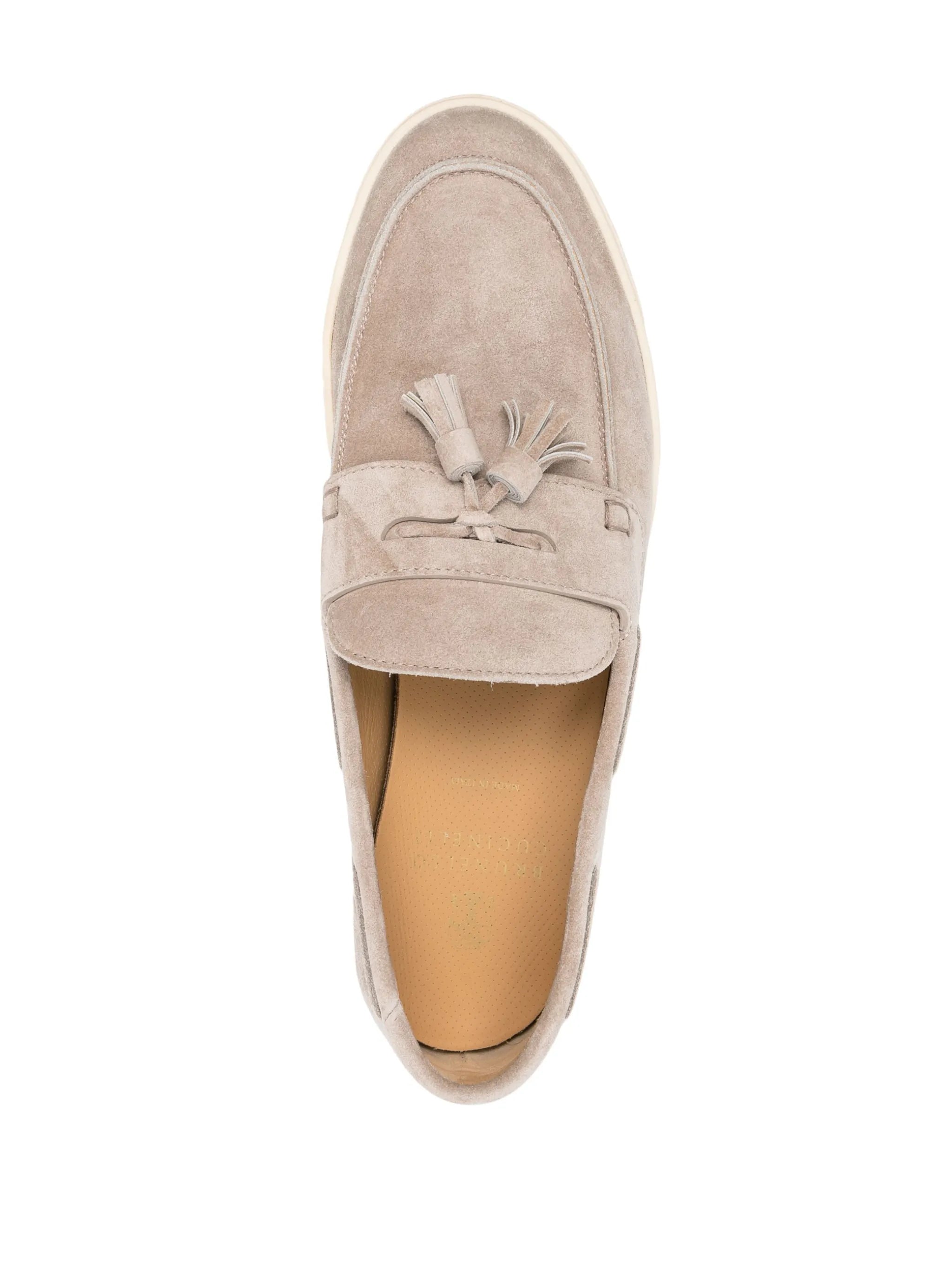 tassel-detail suede loafers