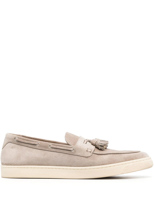 tassel-detail suede loafers