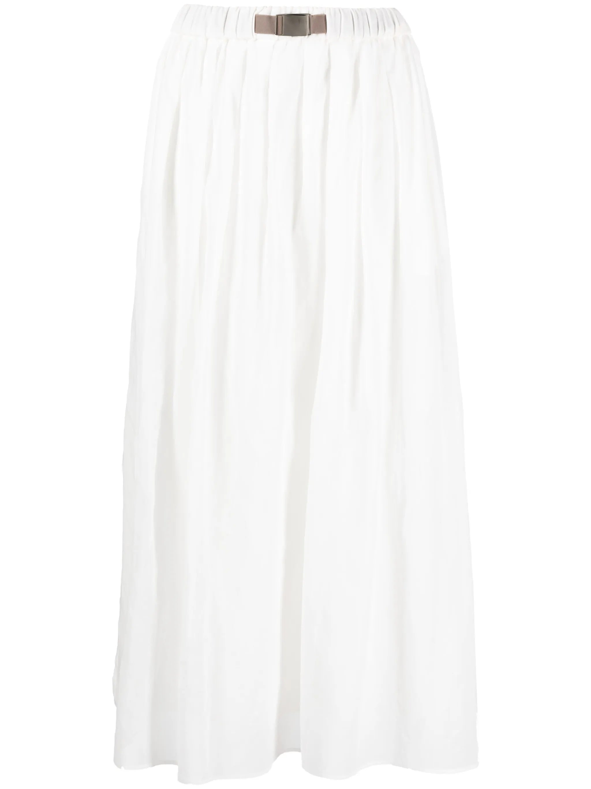 high-waisted midi skirt