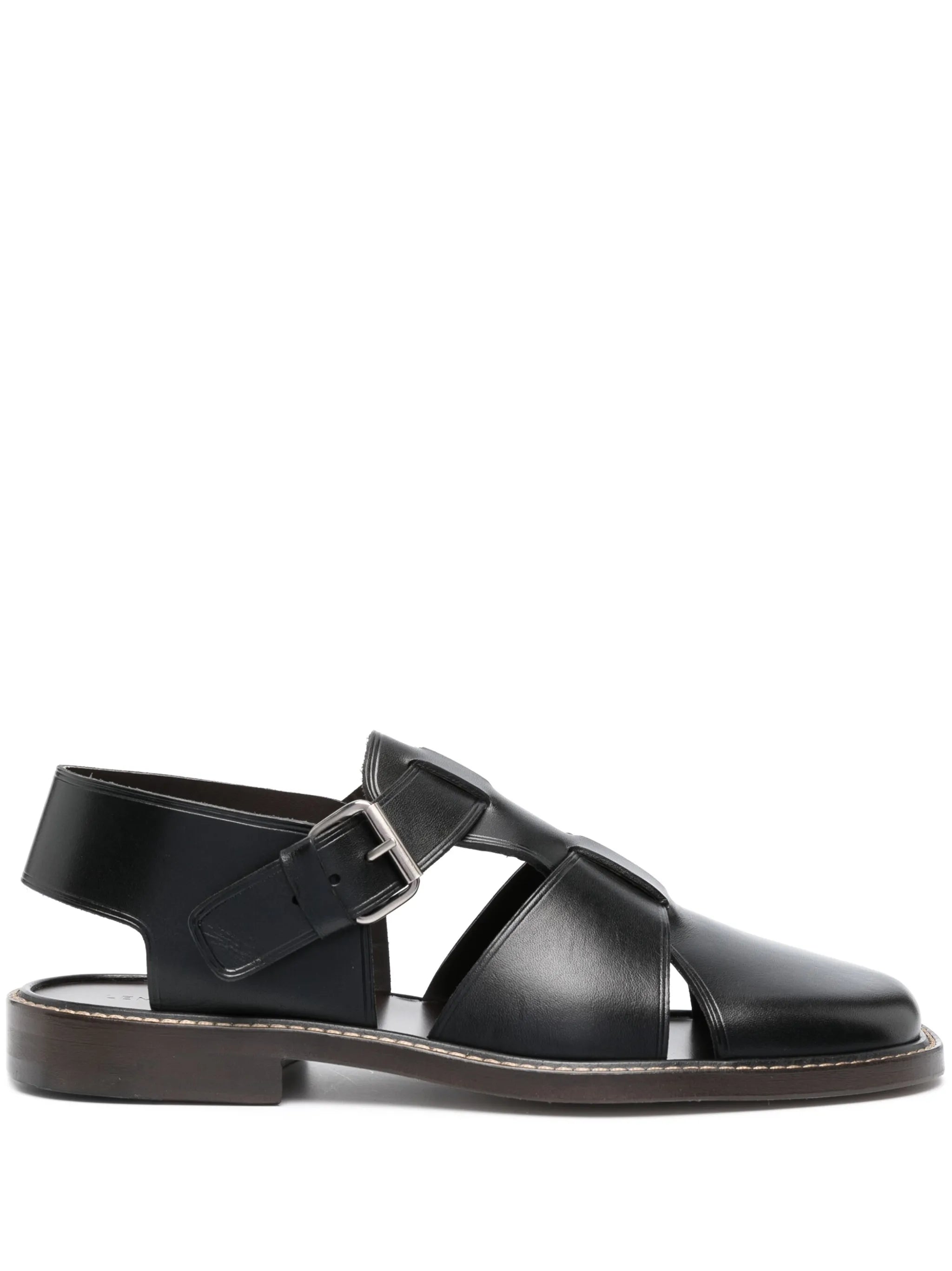 square-toe flat soles