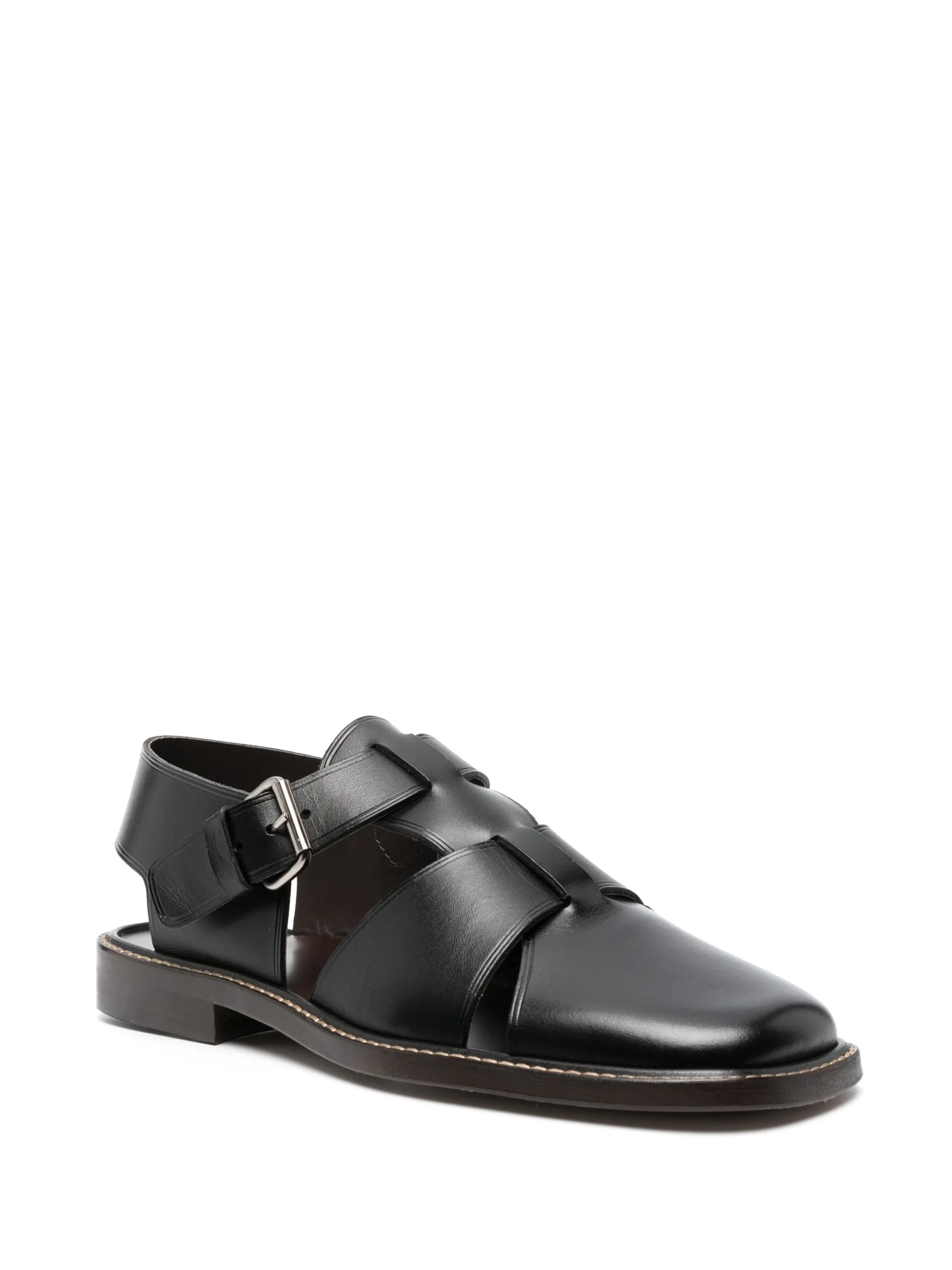 square-toe flat soles