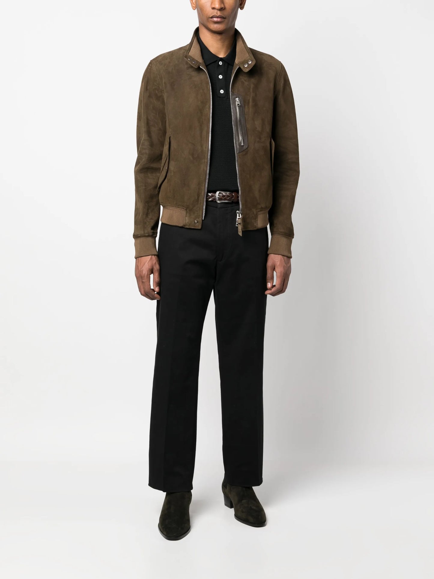 Harrington suede bomber jacket