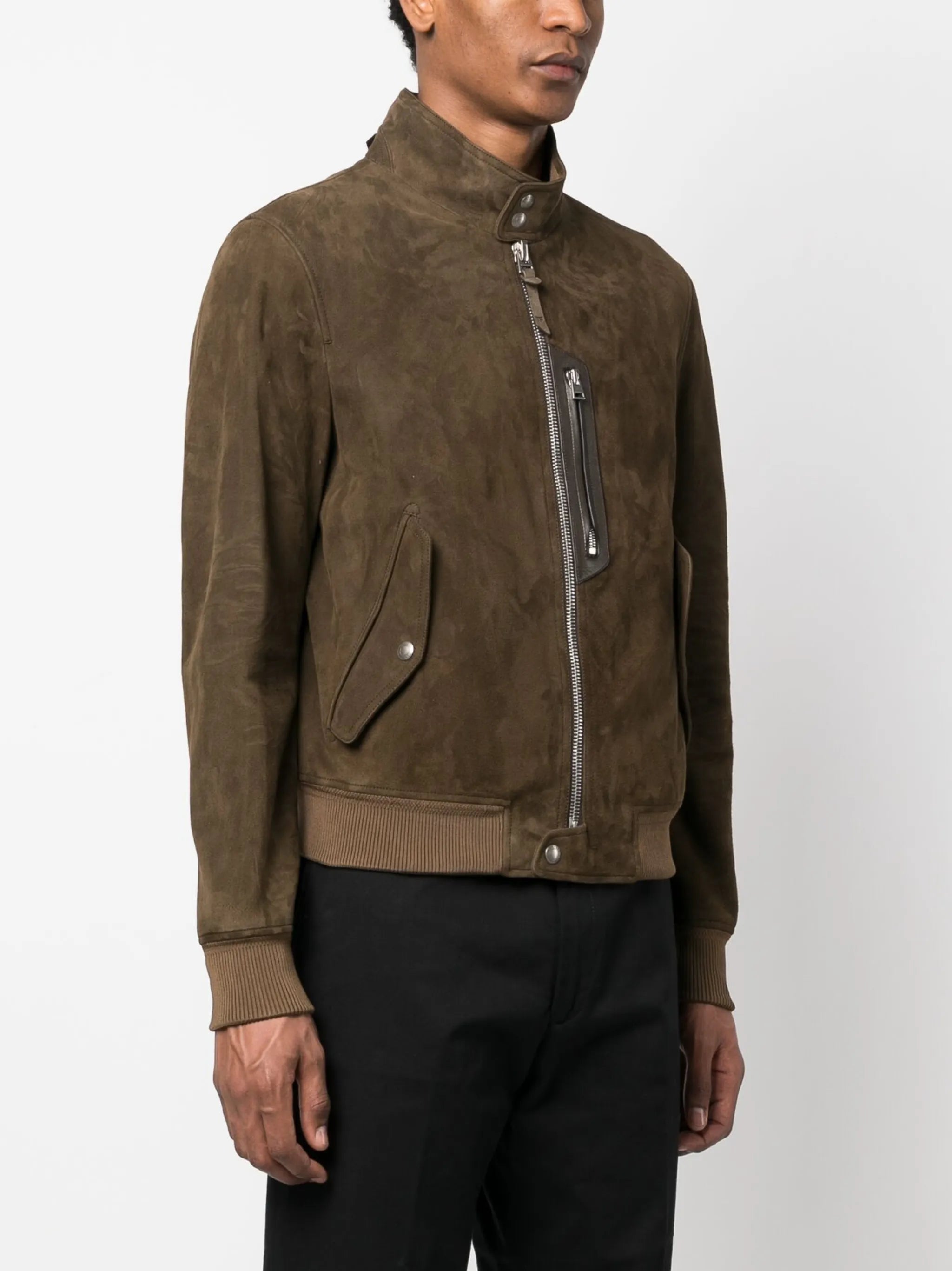 Harrington suede bomber jacket