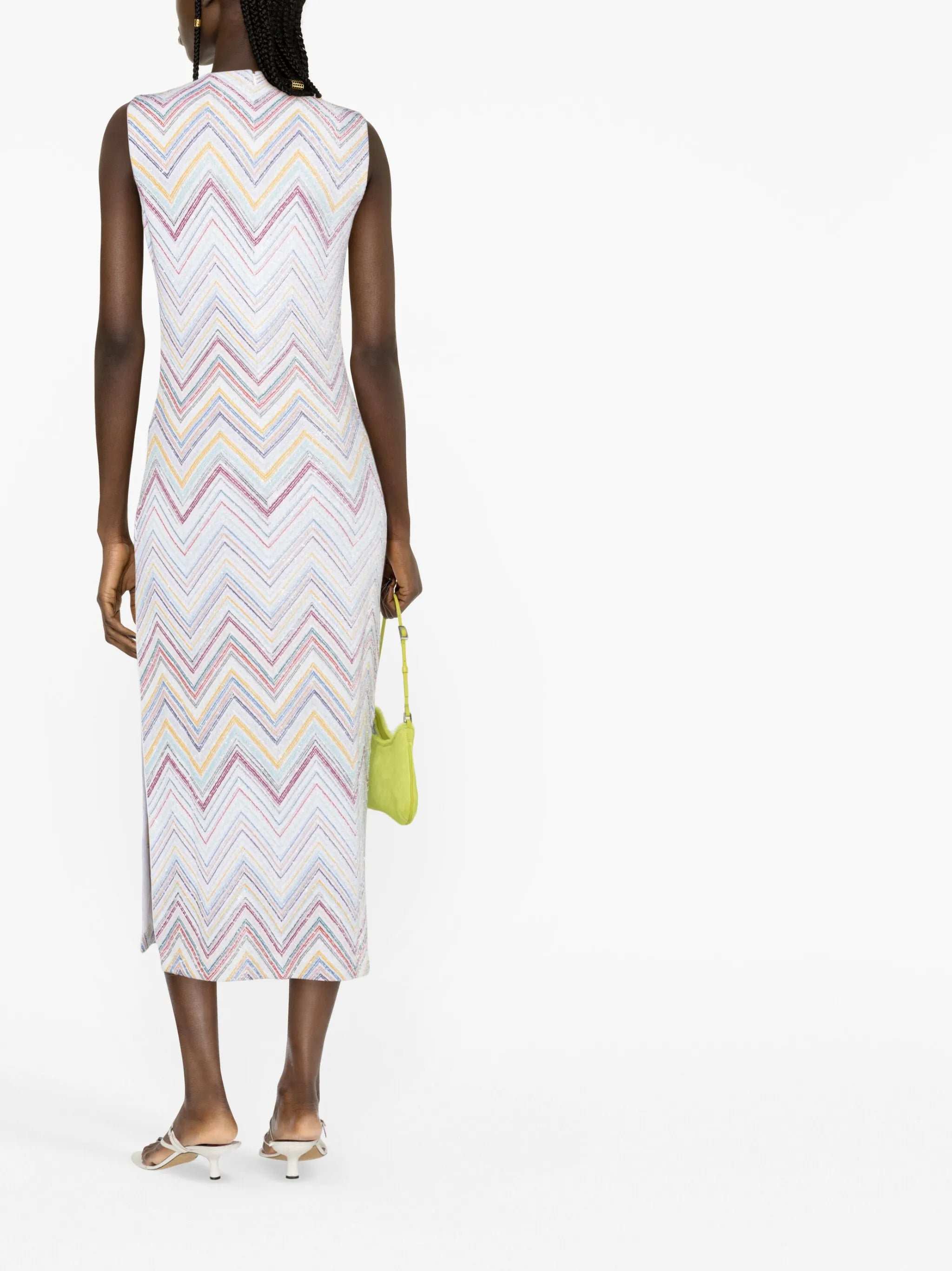 zigzag knitted dress