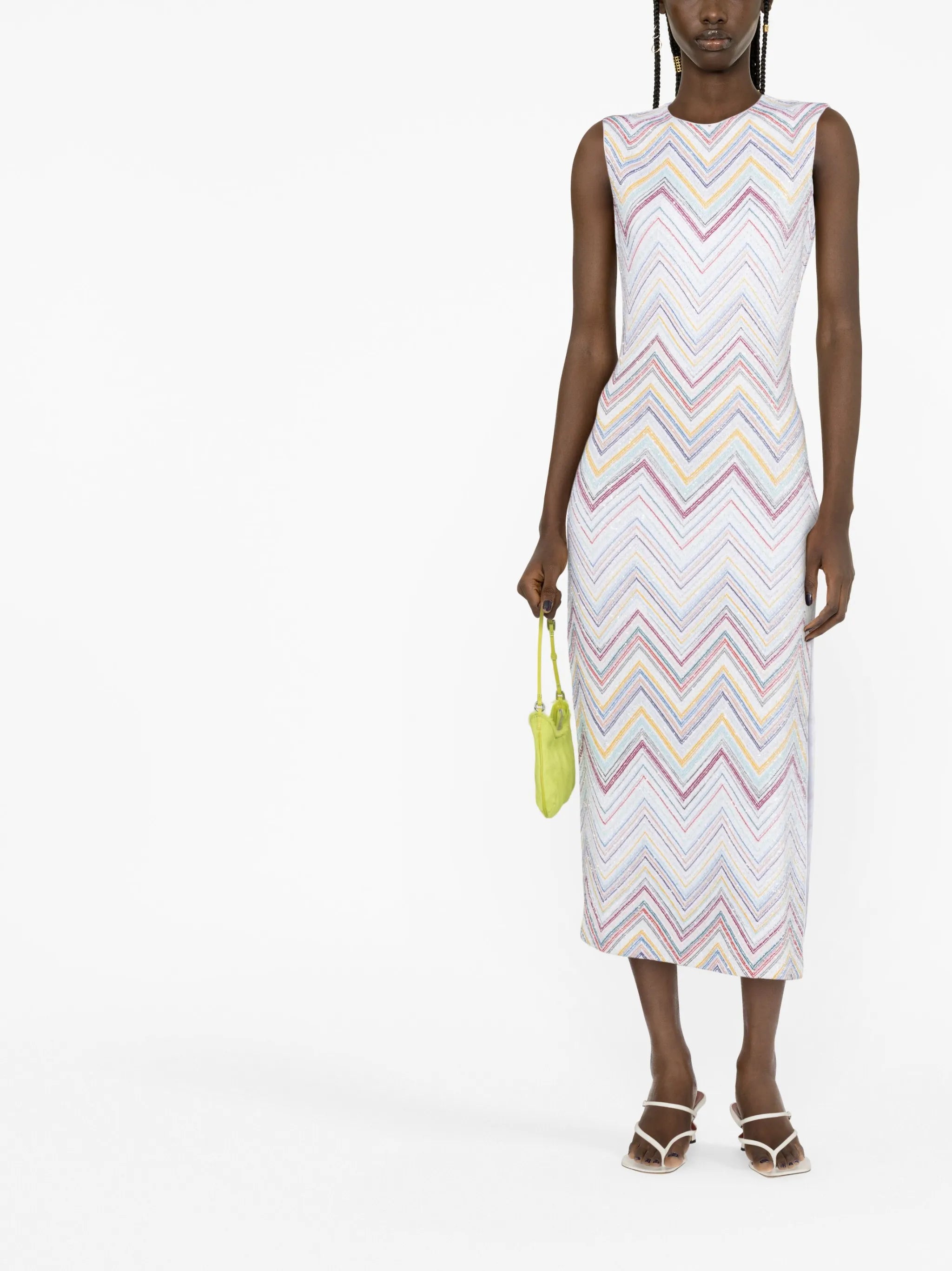 zigzag knitted dress