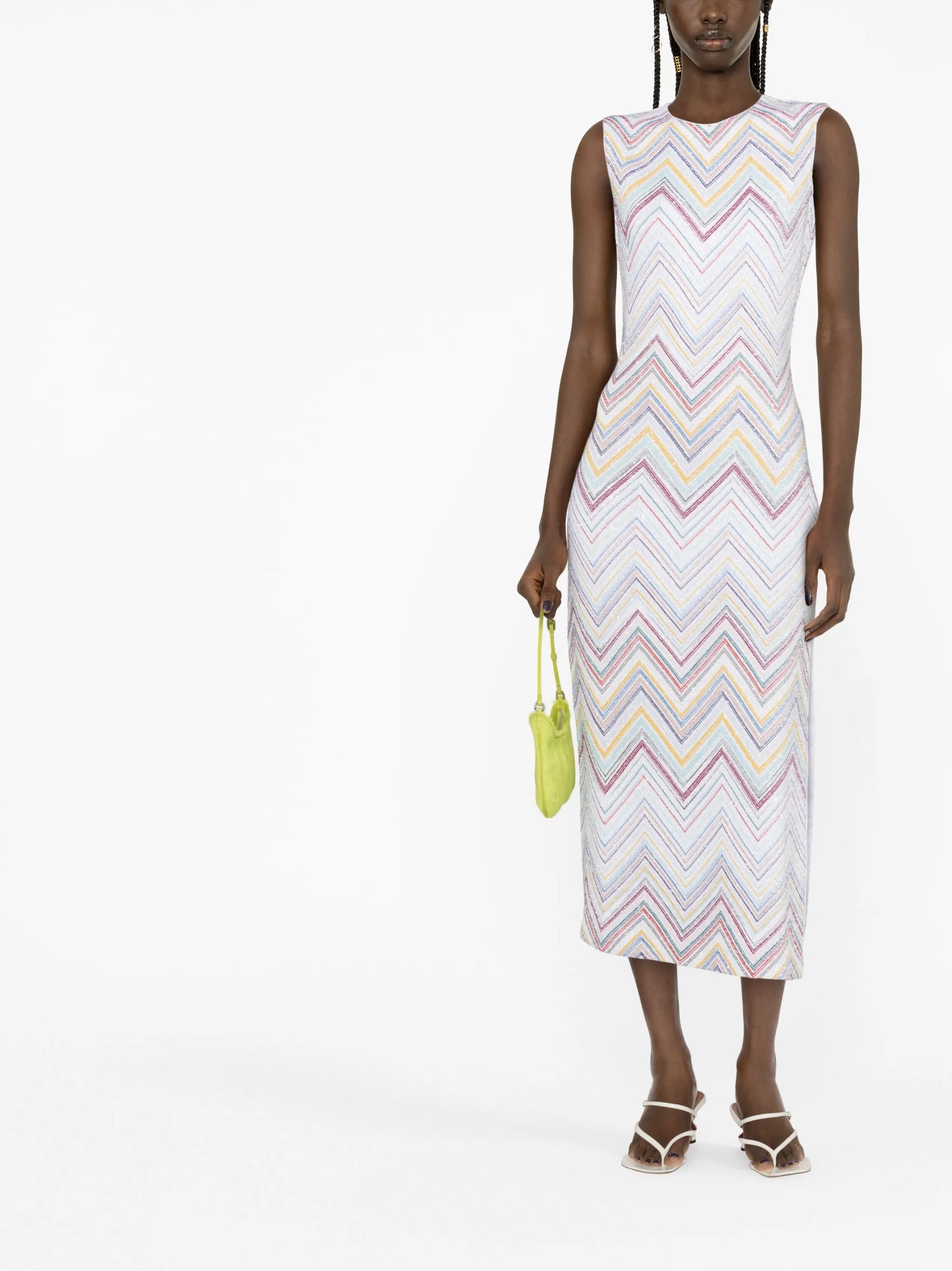 zigzag knitted dress