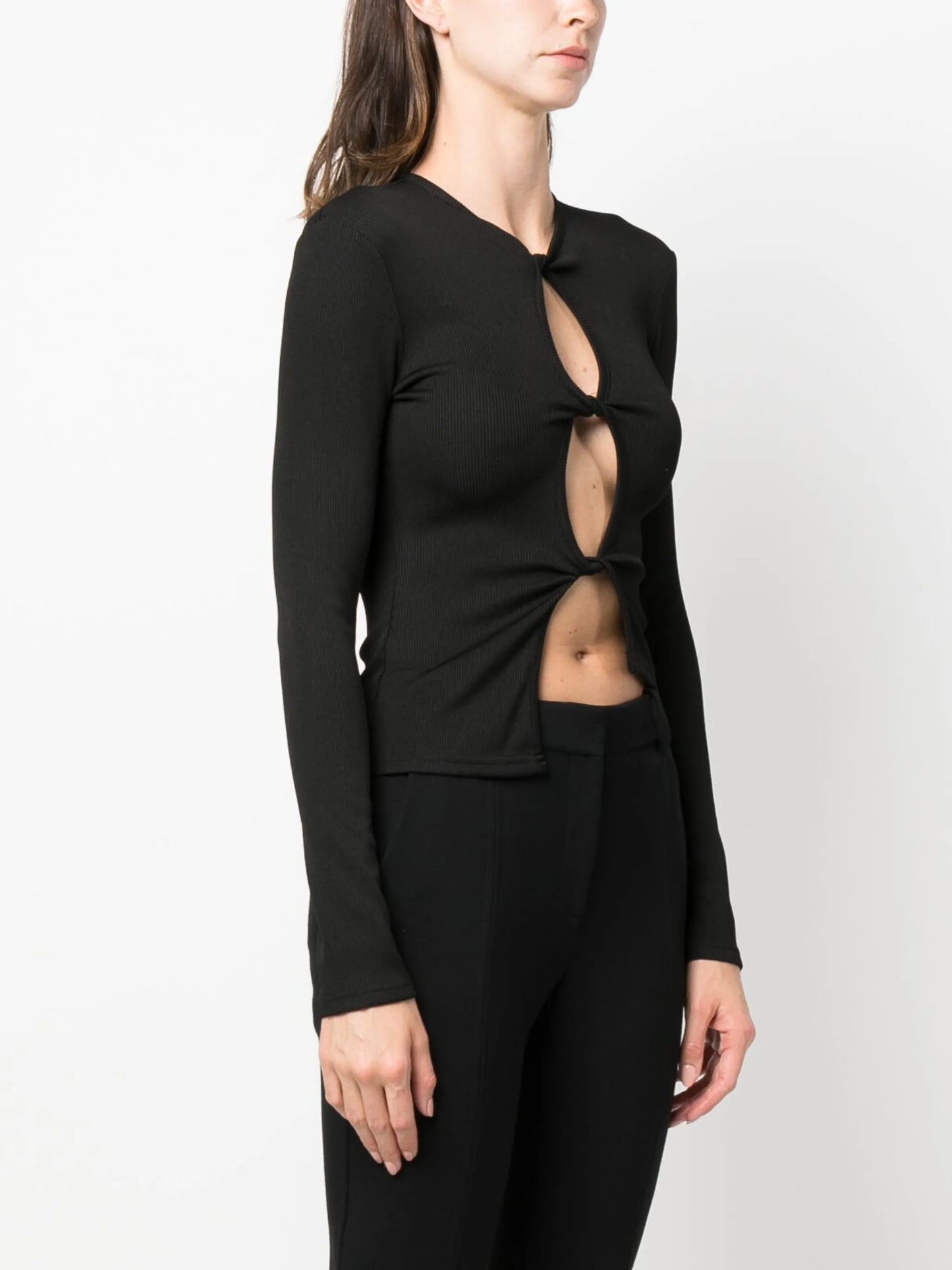 twisted-effect cut-out top