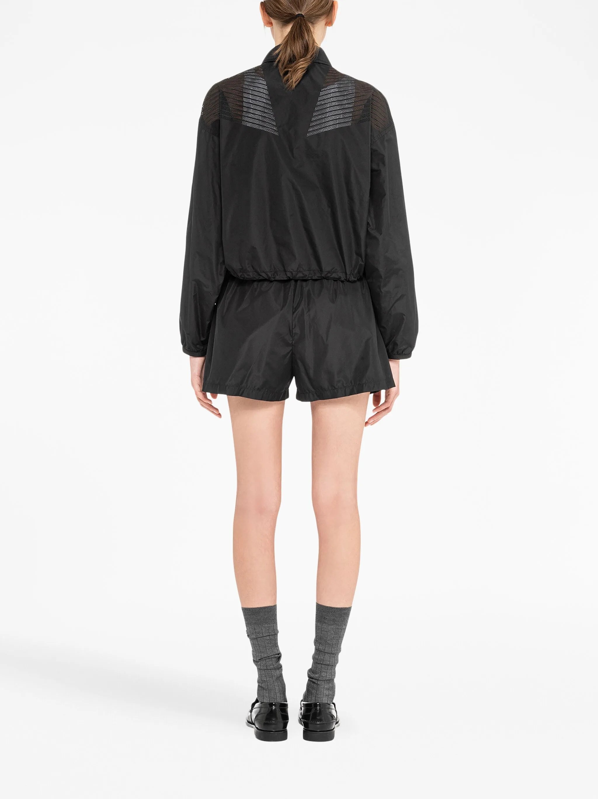Technical-silk blouson jacket