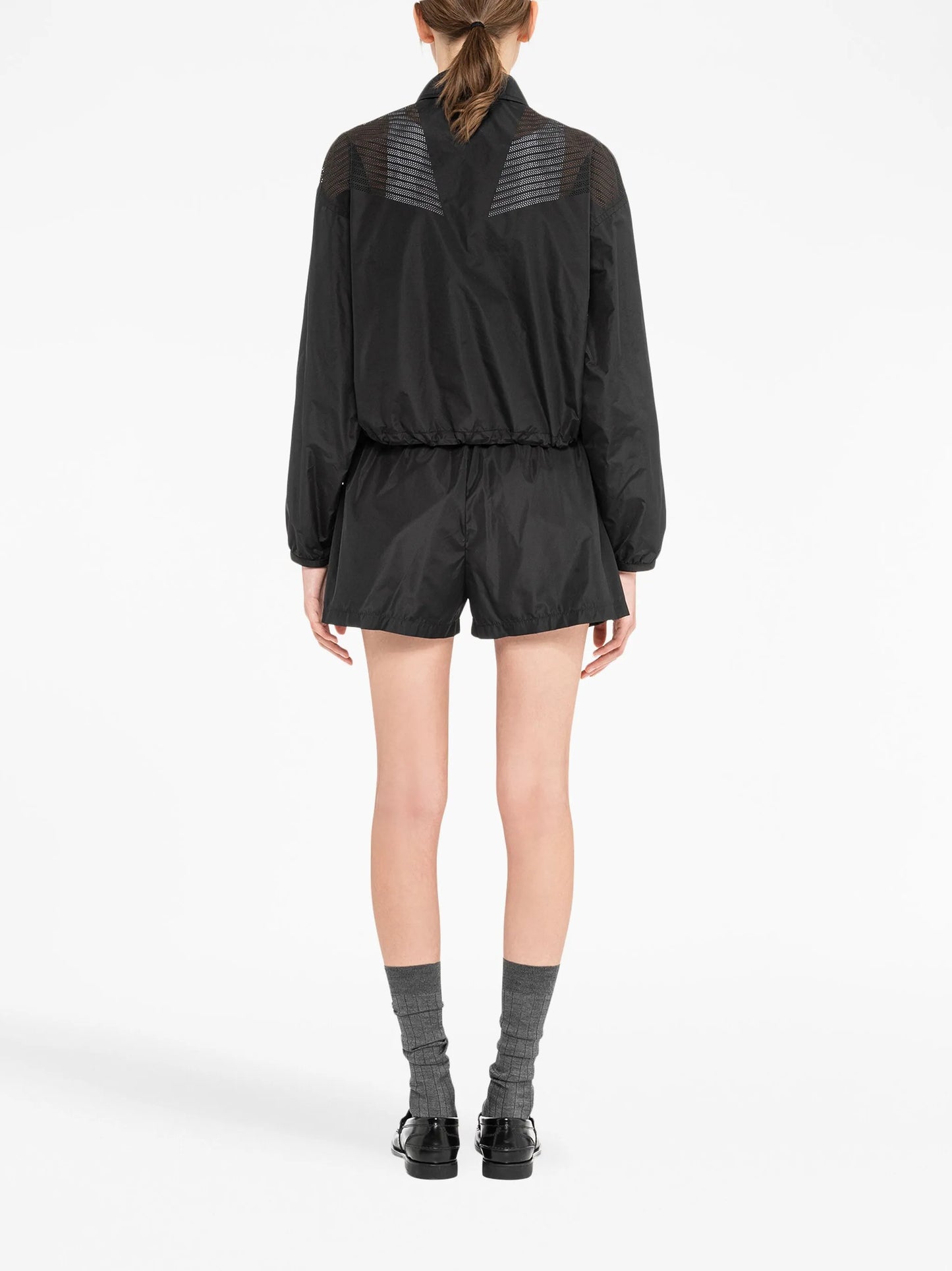Technical-silk blouson jacket