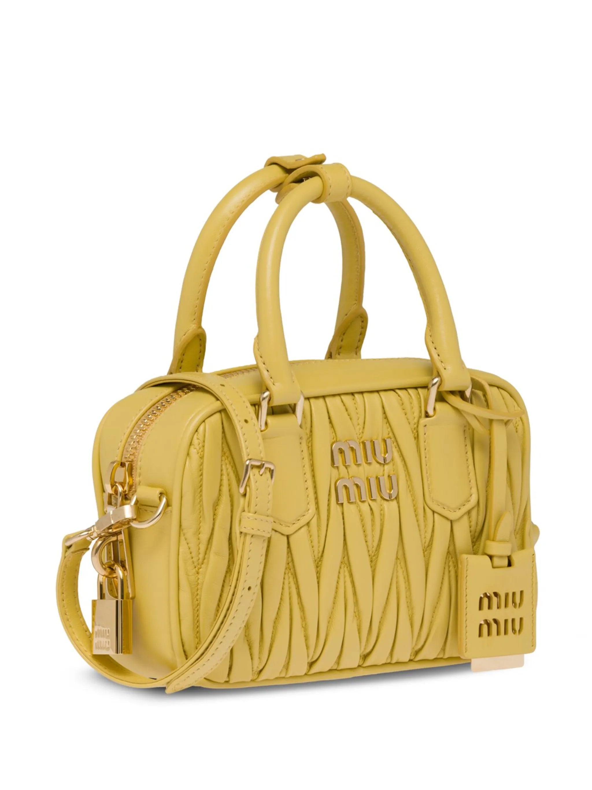 logo-plaque matelassé leather mini bag