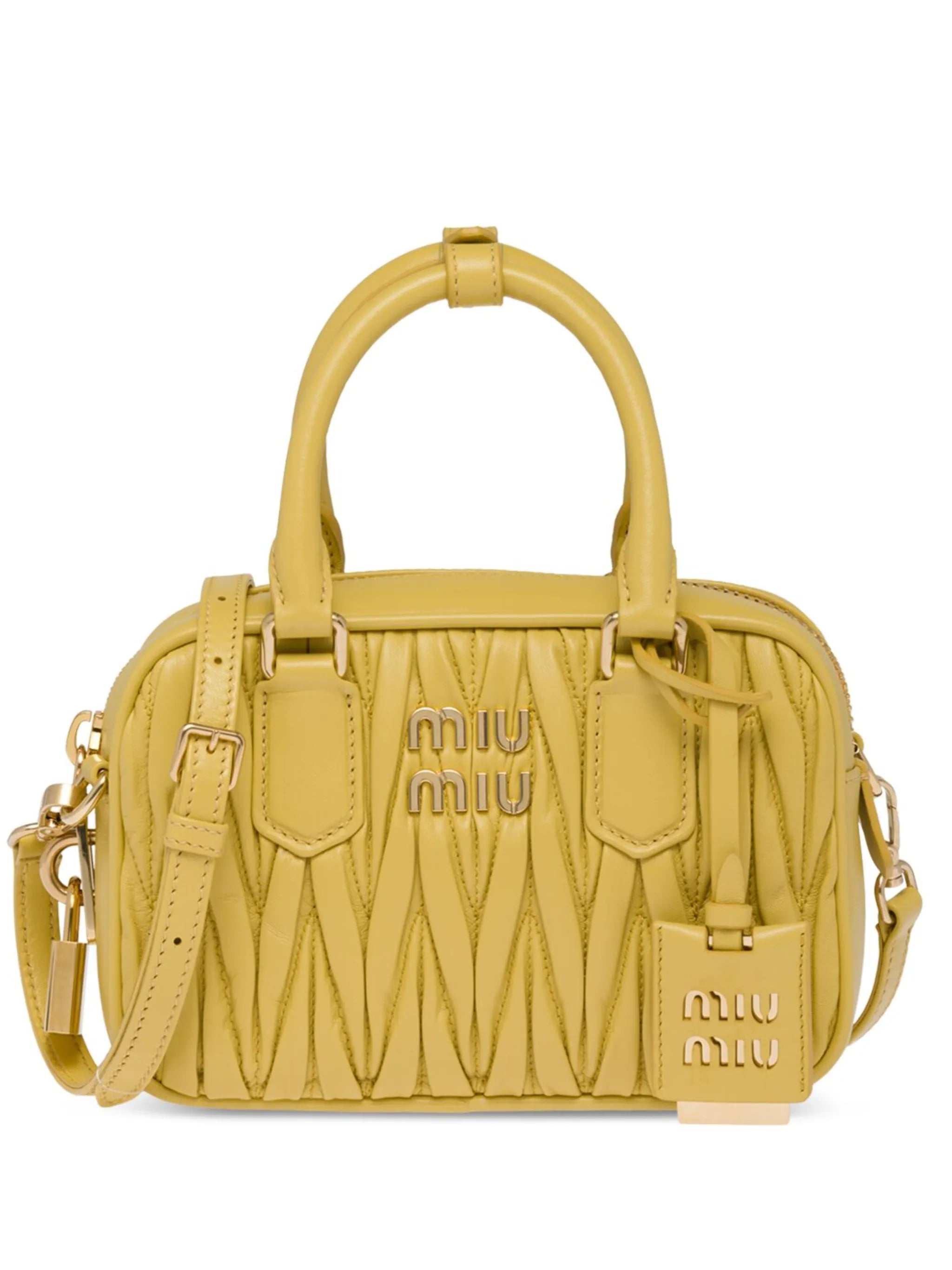 logo-plaque matelassé leather mini bag