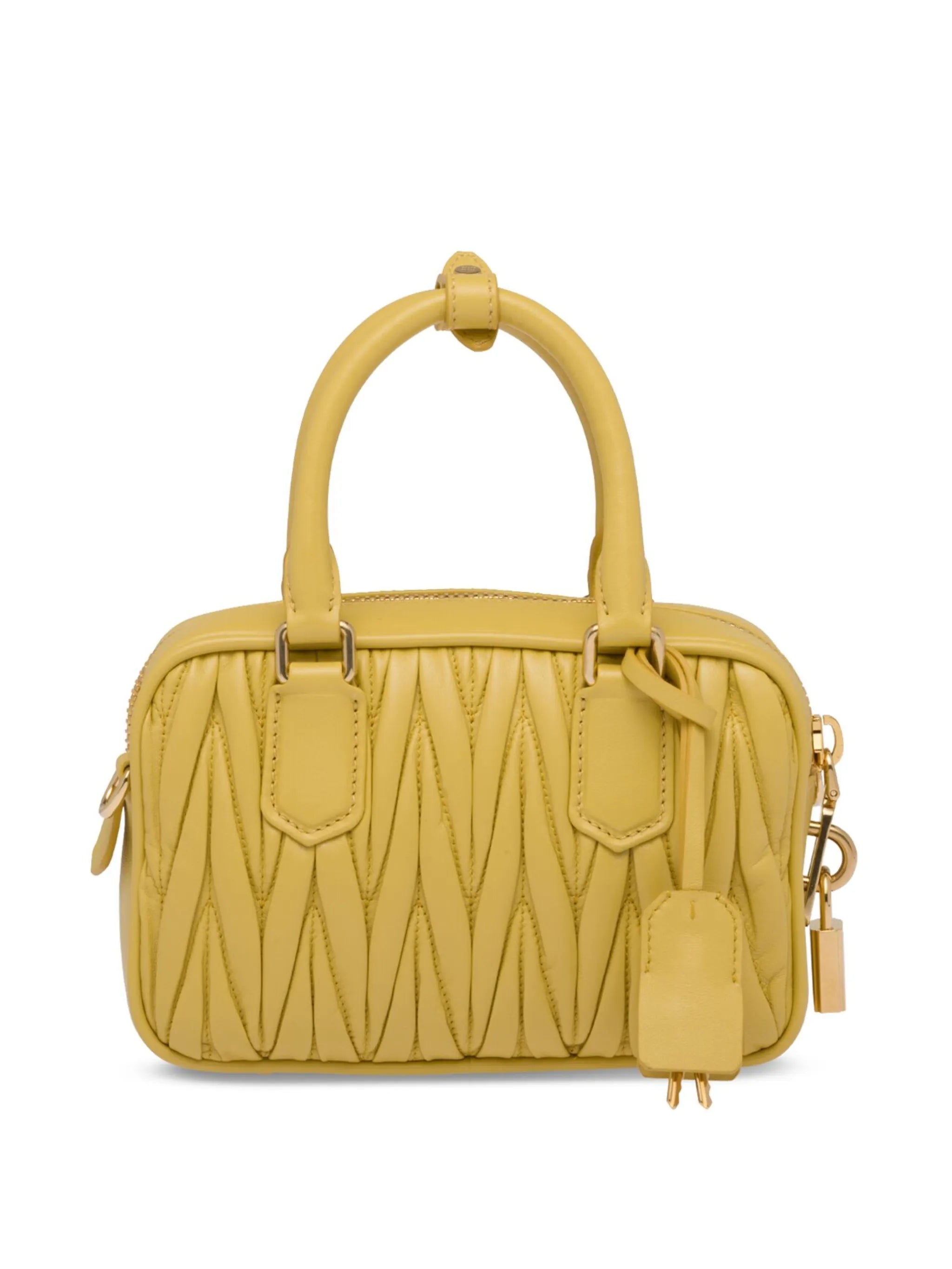 logo-plaque matelassé leather mini bag