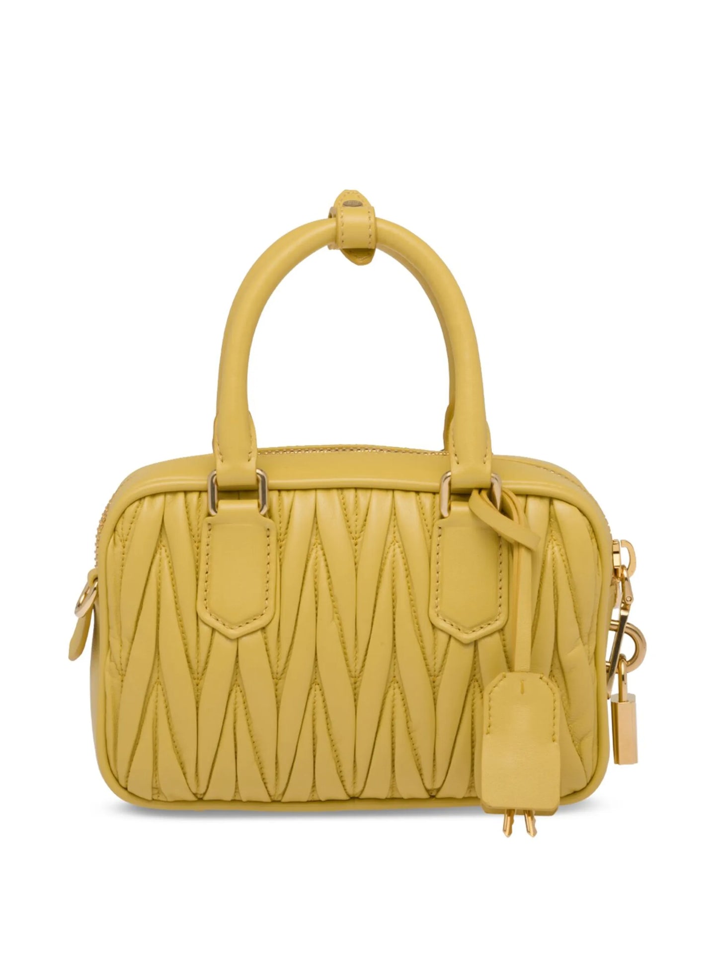 logo-plaque matelassé leather mini bag