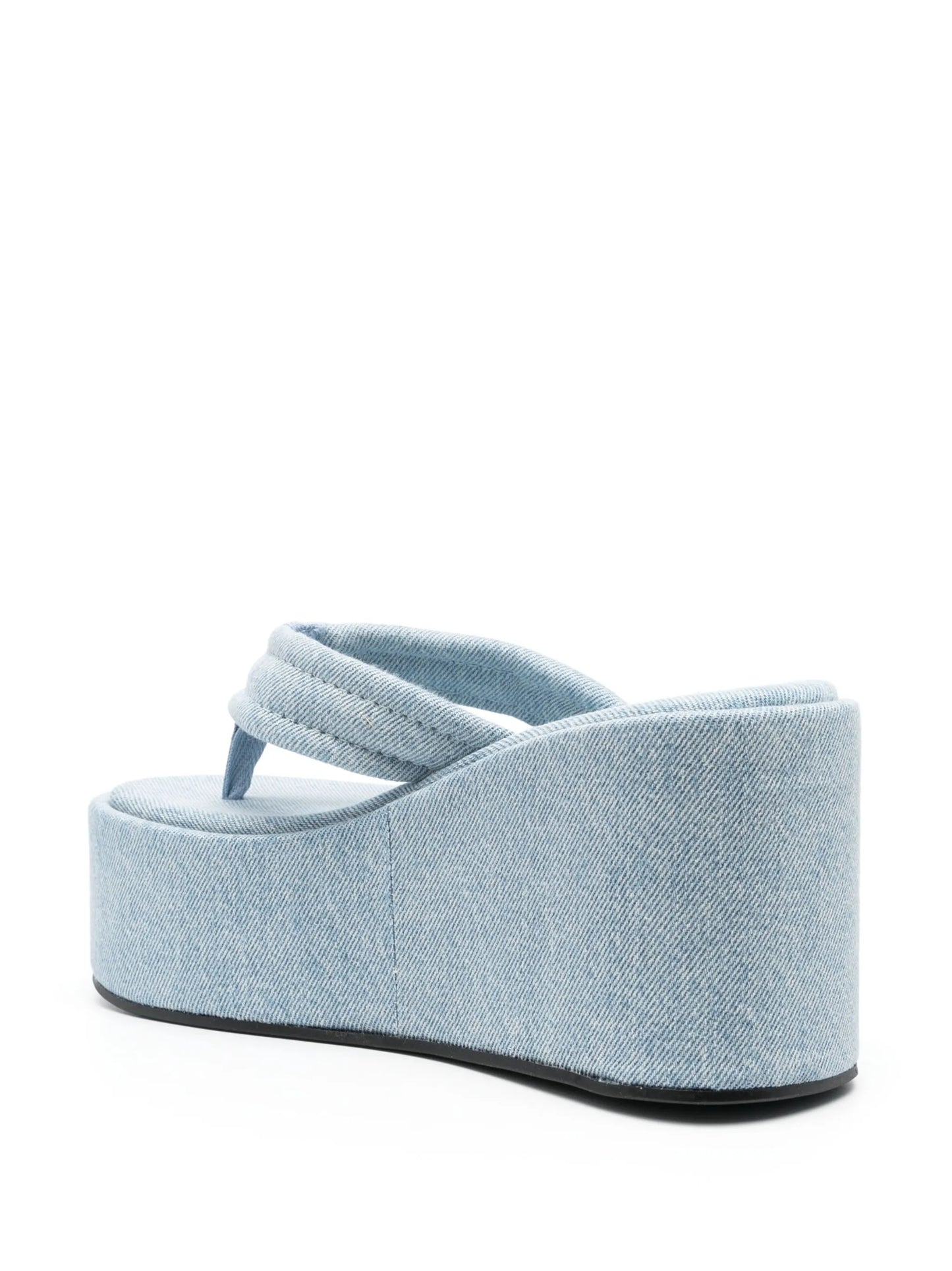 logo-patch 100mm denim flip-flops