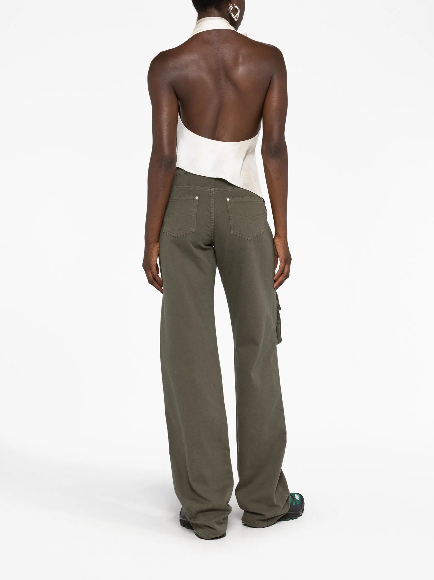 floral-appliqué asymmetric top