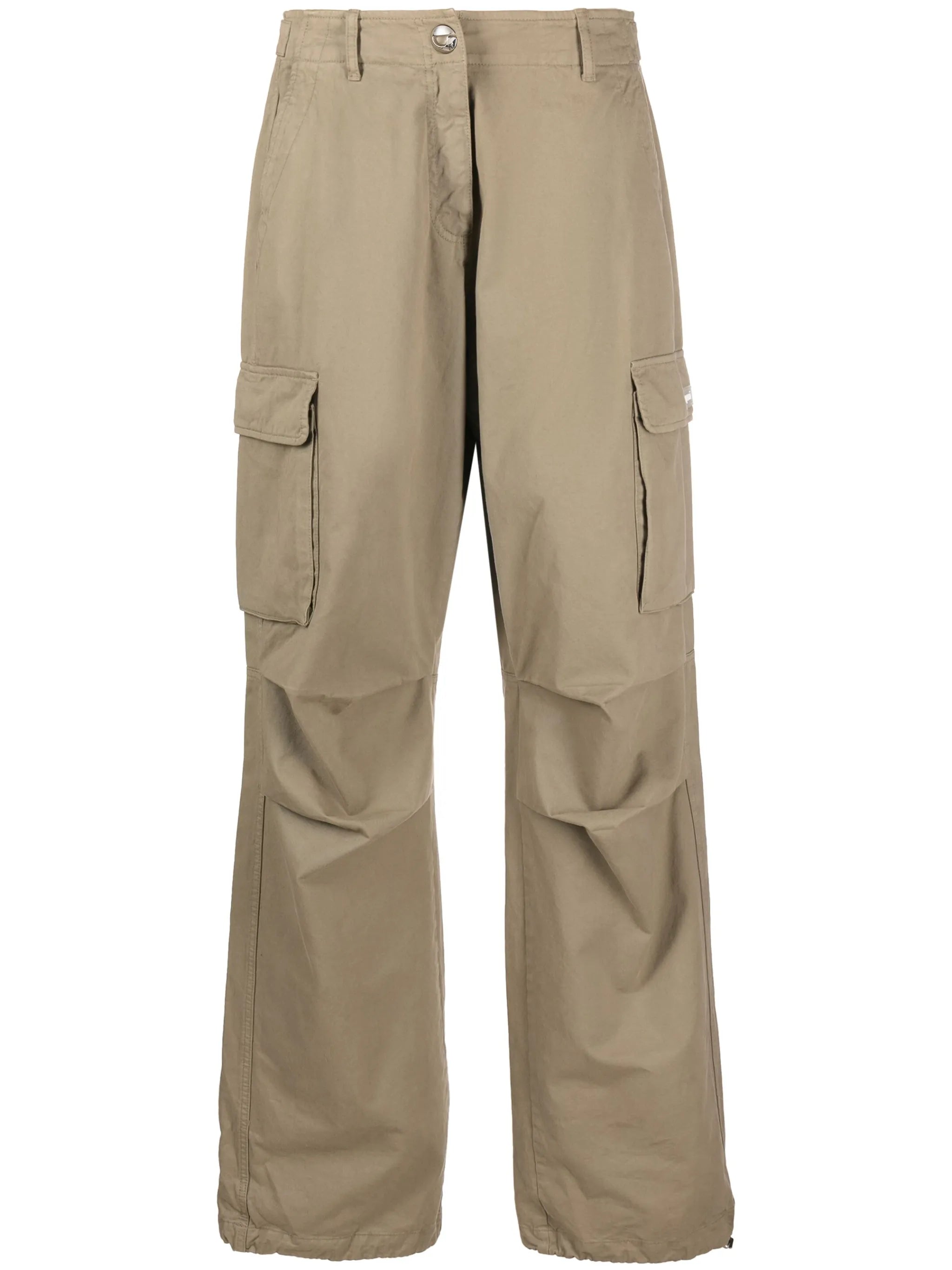 wide-leg cargo trousers