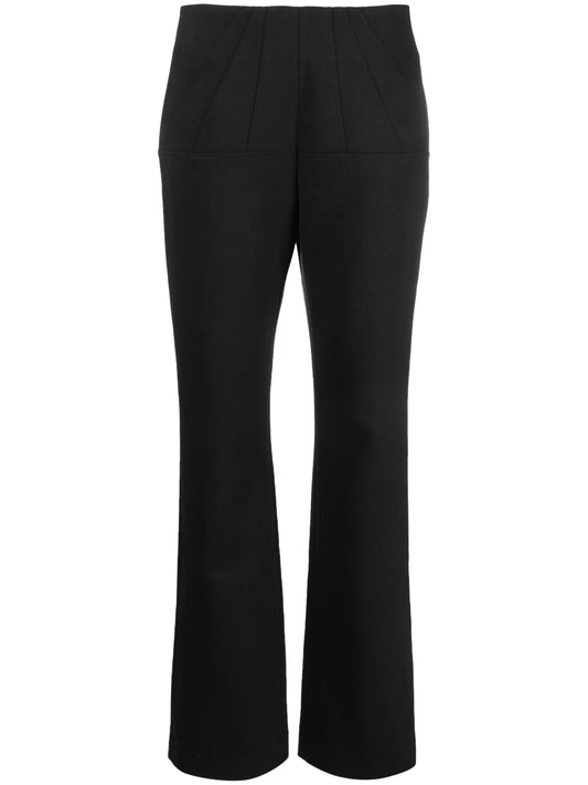 Corset straight-leg trousers