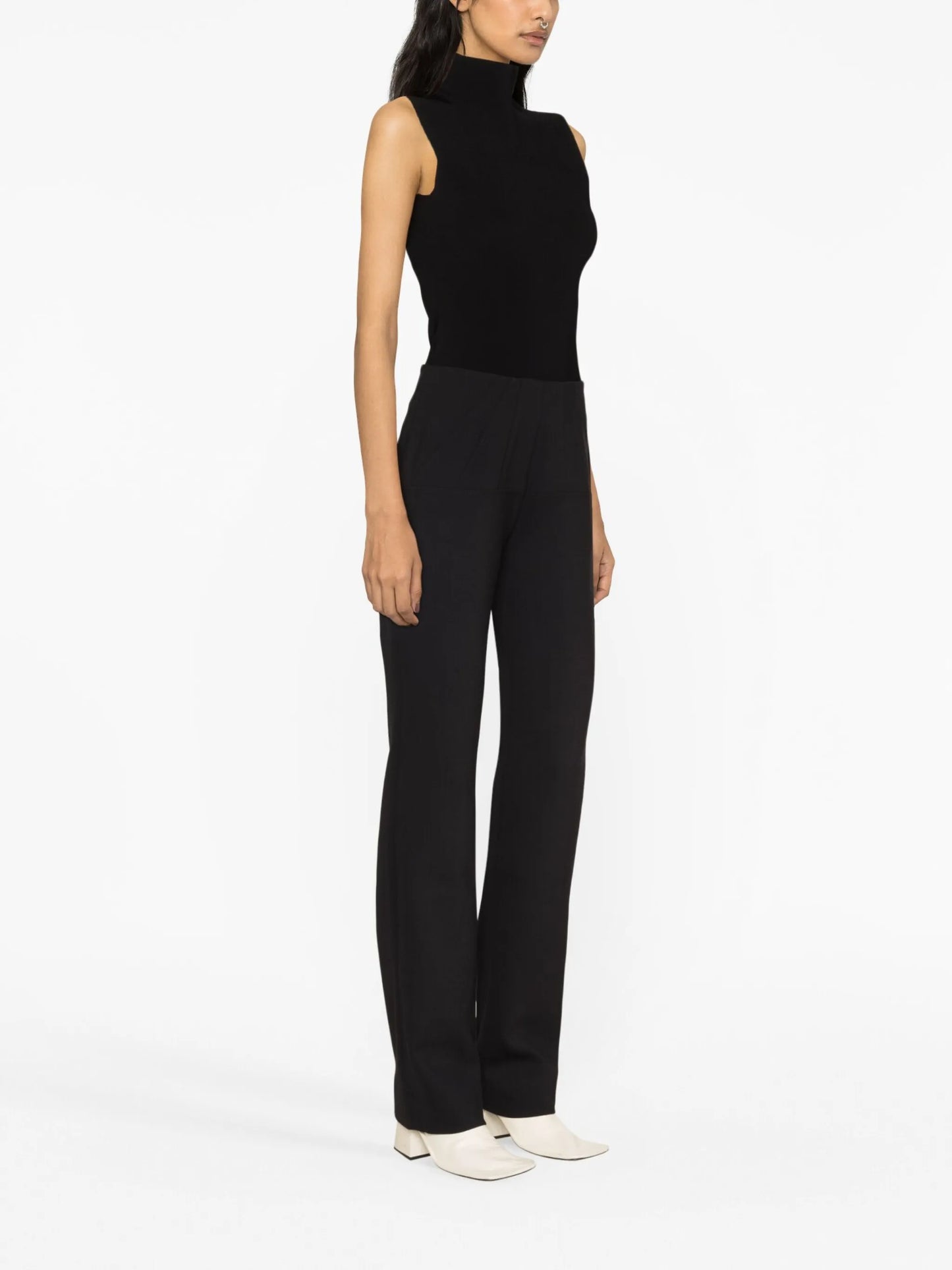 Corset straight-leg trousers