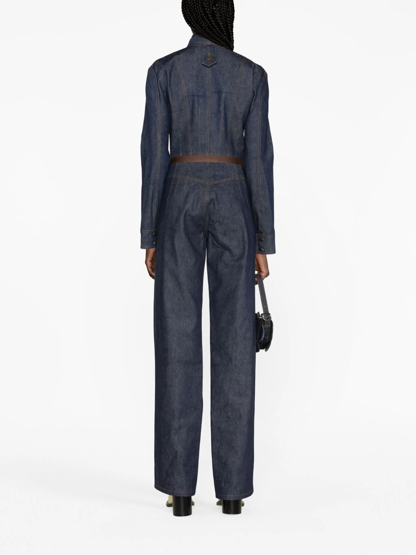 Corset cropped denim jacket