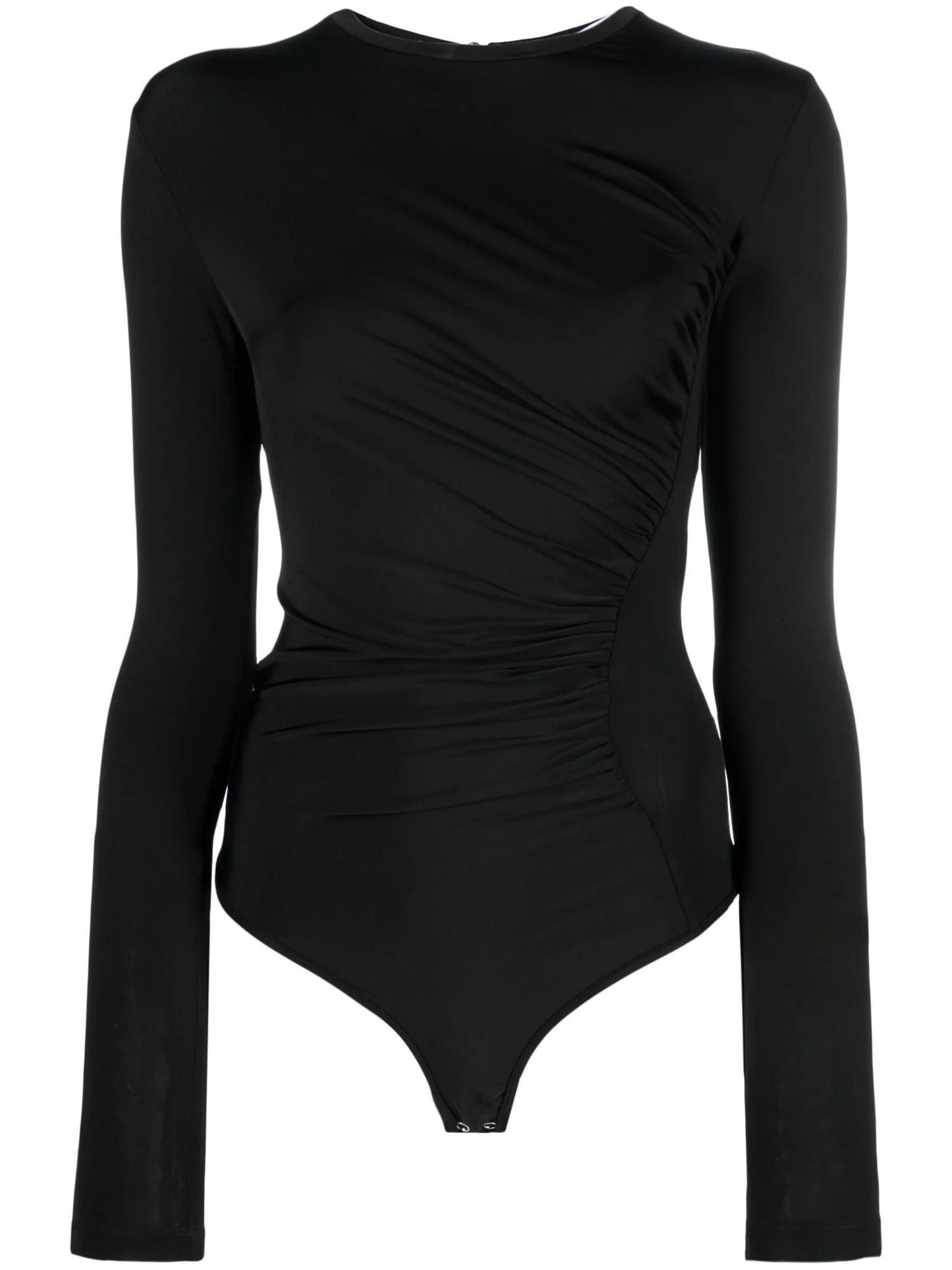 ruched long-sleeve bodysuit