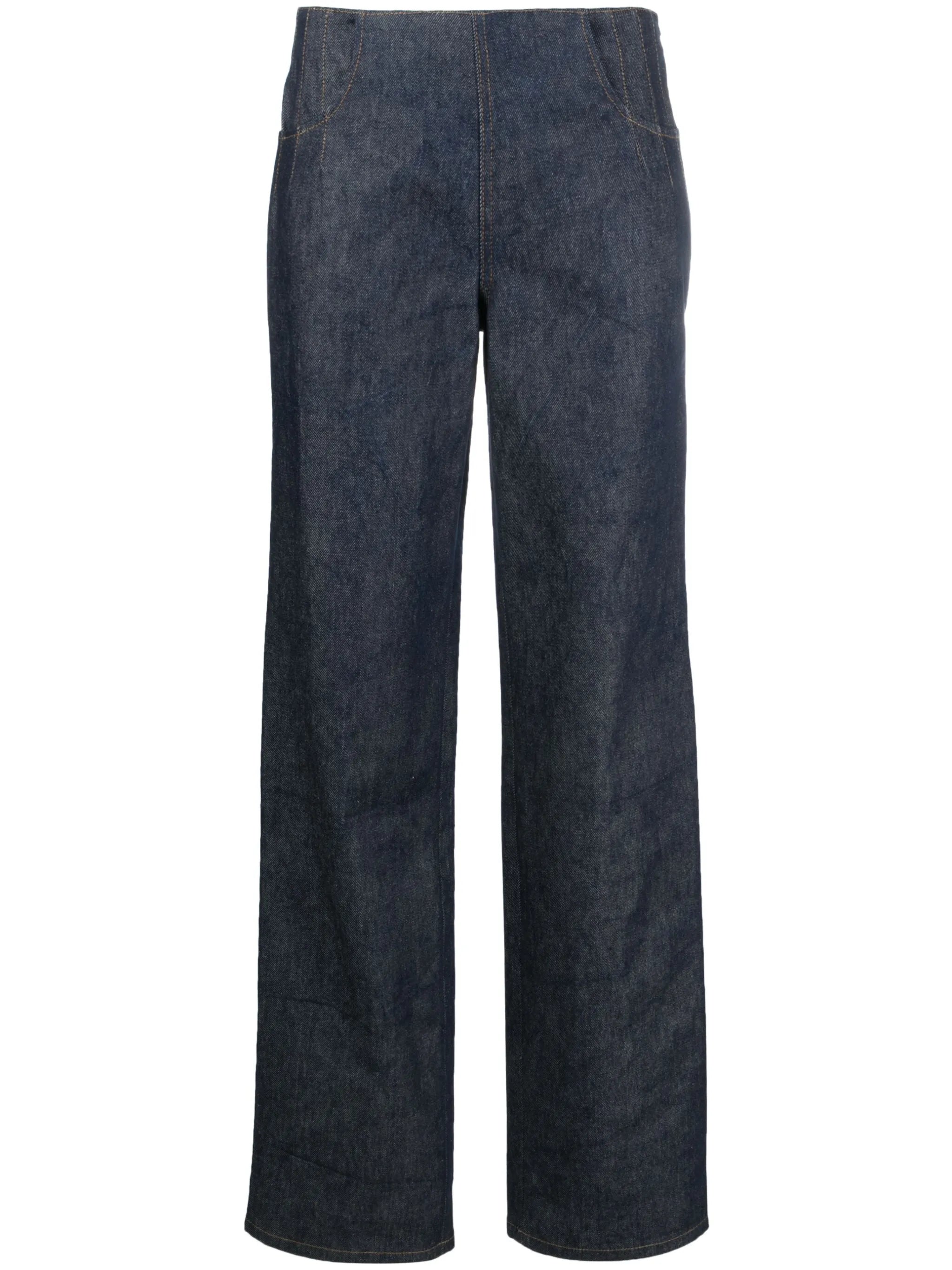 Corset straight-leg jeans