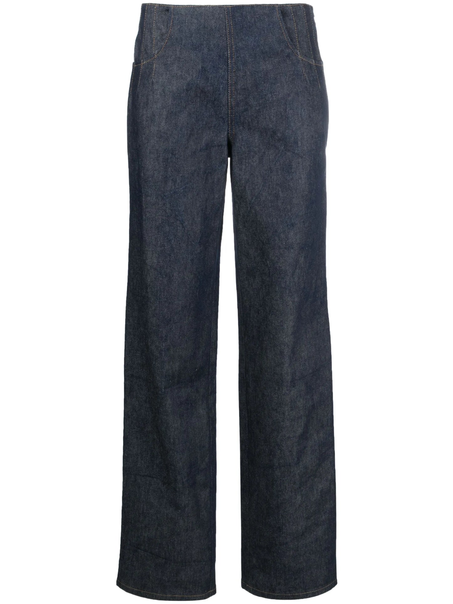 Corset straight-leg jeans